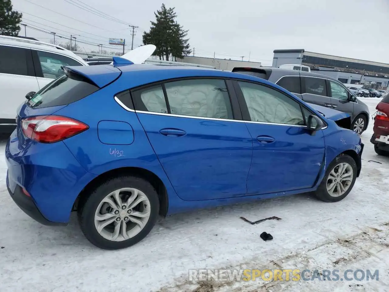 3 fotografías del automóvil dañado 3G1BE6SM4KS588700 CHEVROLET CRUZE 2019