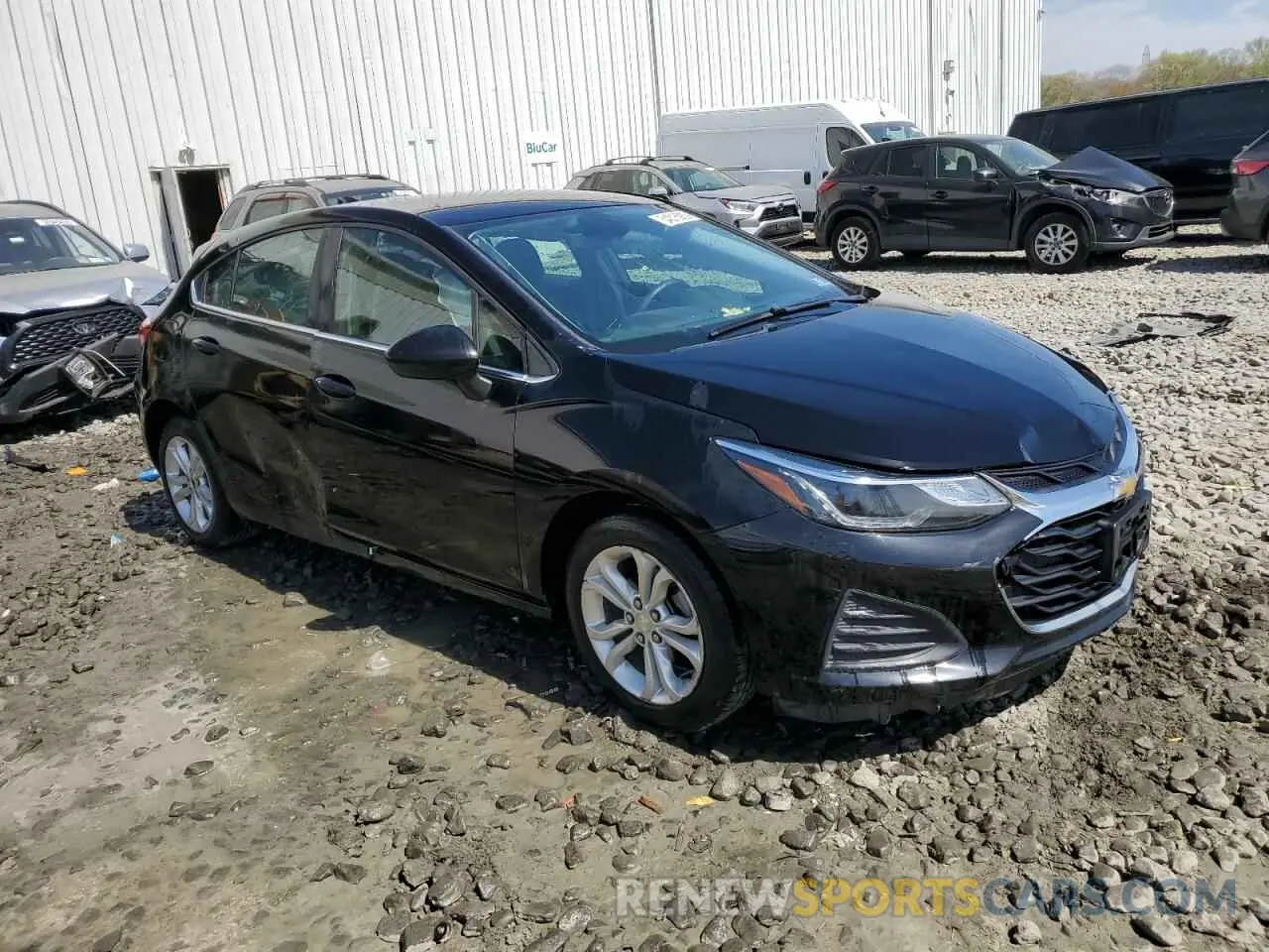 4 fotografías del automóvil dañado 3G1BE6SM8KS562617 CHEVROLET CRUZE 2019