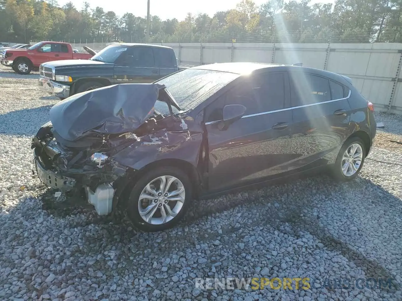 1 fotografías del automóvil dañado 3G1BE6SM9KS545650 CHEVROLET CRUZE 2019