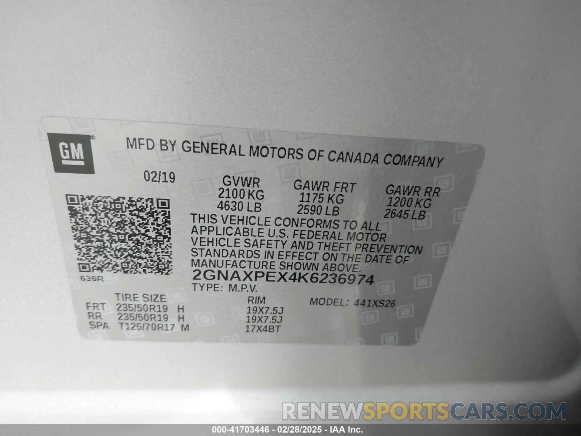9 fotografías del automóvil dañado 2GNAXPEX4K6236974 CHEVROLET EQUINOX 2019