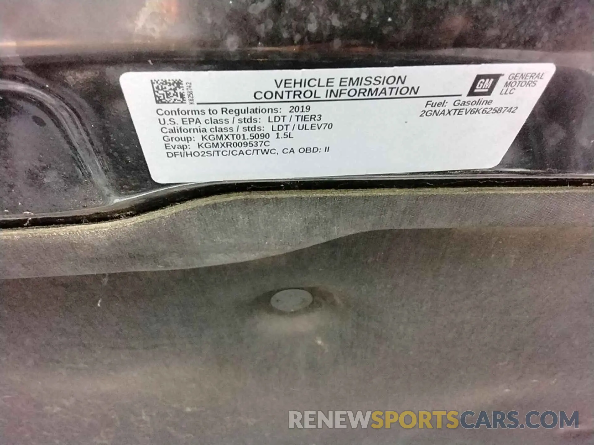 13 fotografías del automóvil dañado 2GNAXTEV6K6258742 CHEVROLET EQUINOX 2019