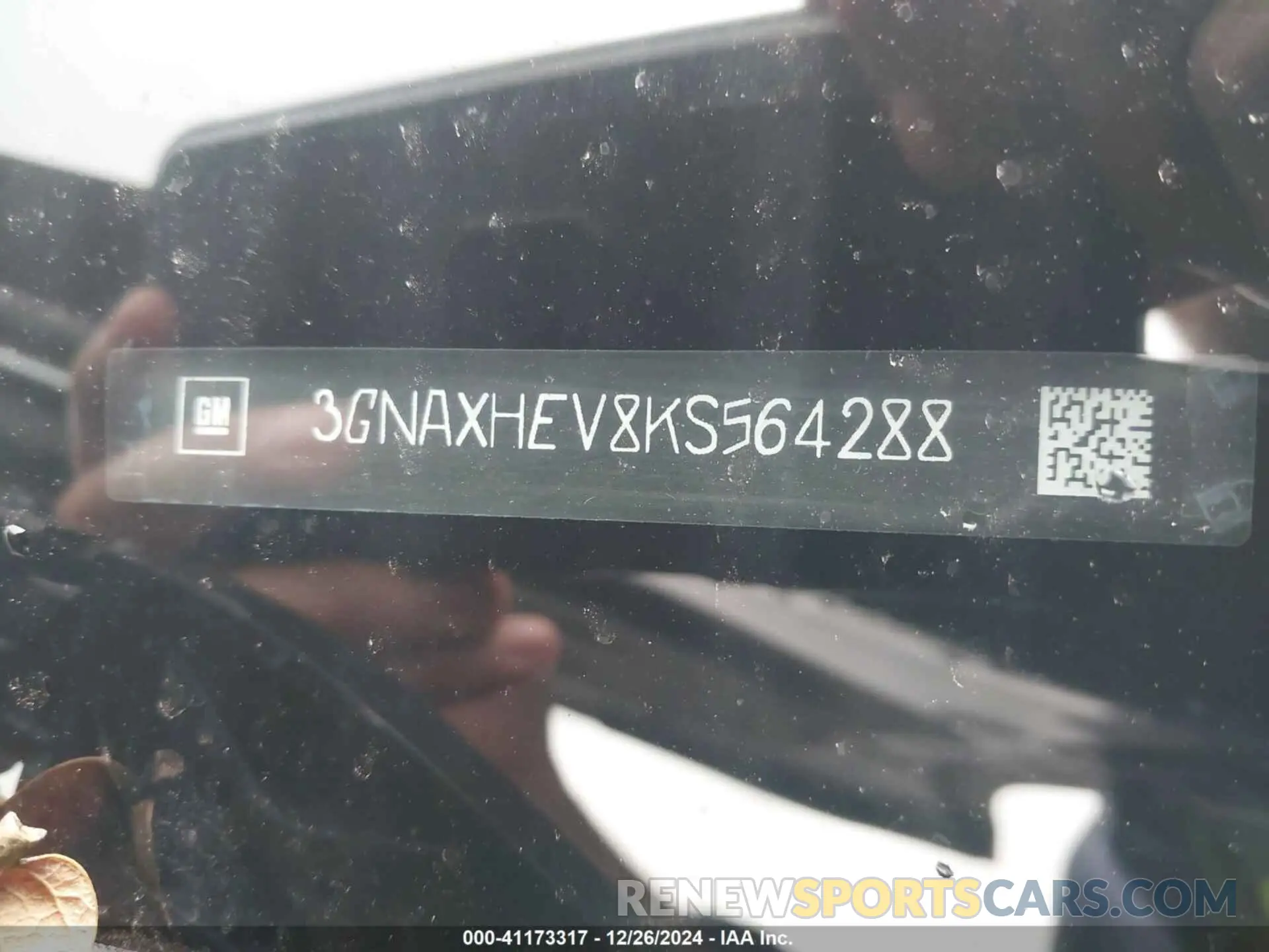 9 fotografías del automóvil dañado 3GNAXHEV8KS564288 CHEVROLET EQUINOX 2019