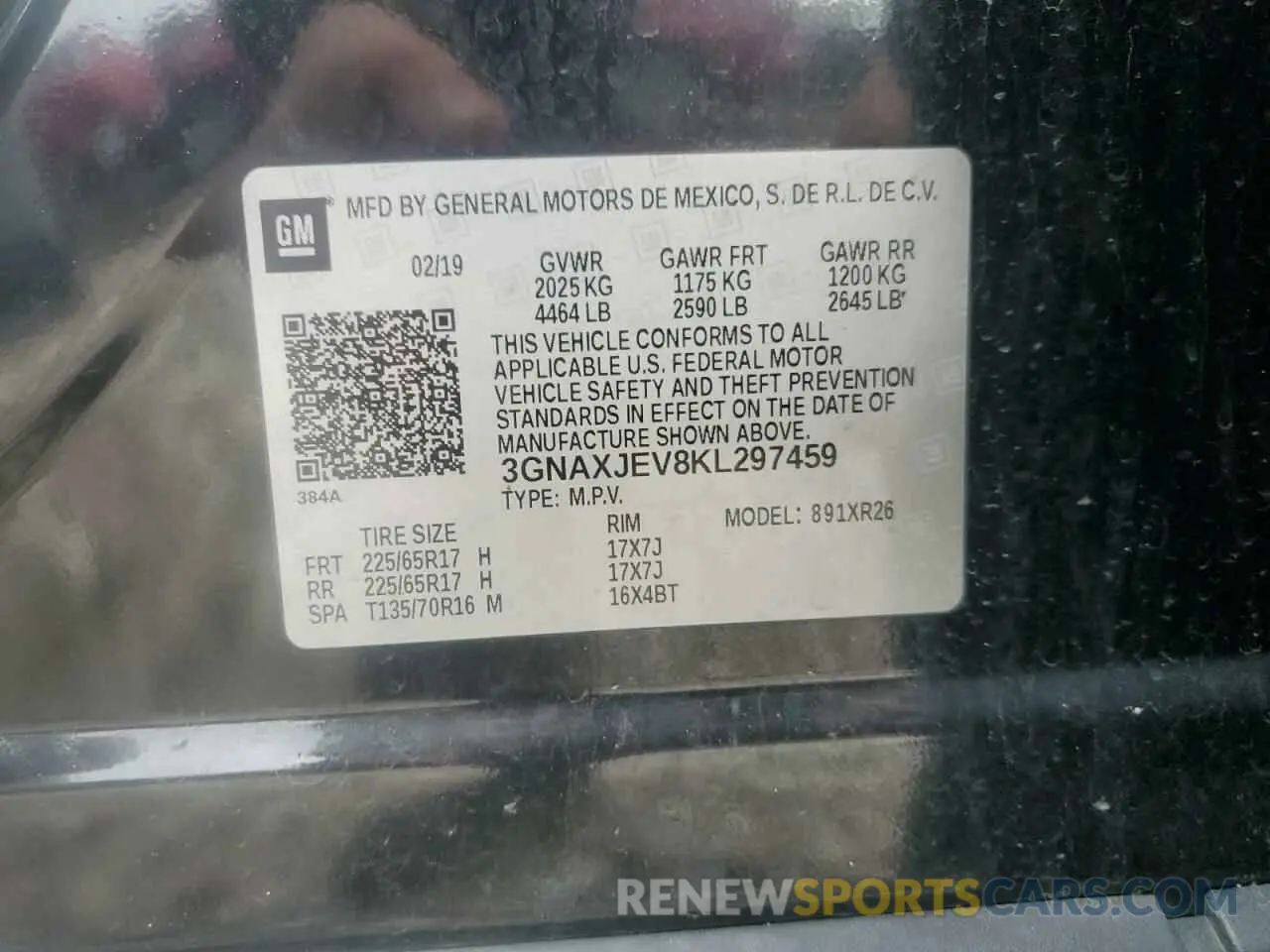 13 fotografías del automóvil dañado 3GNAXJEV8KL297459 CHEVROLET EQUINOX 2019