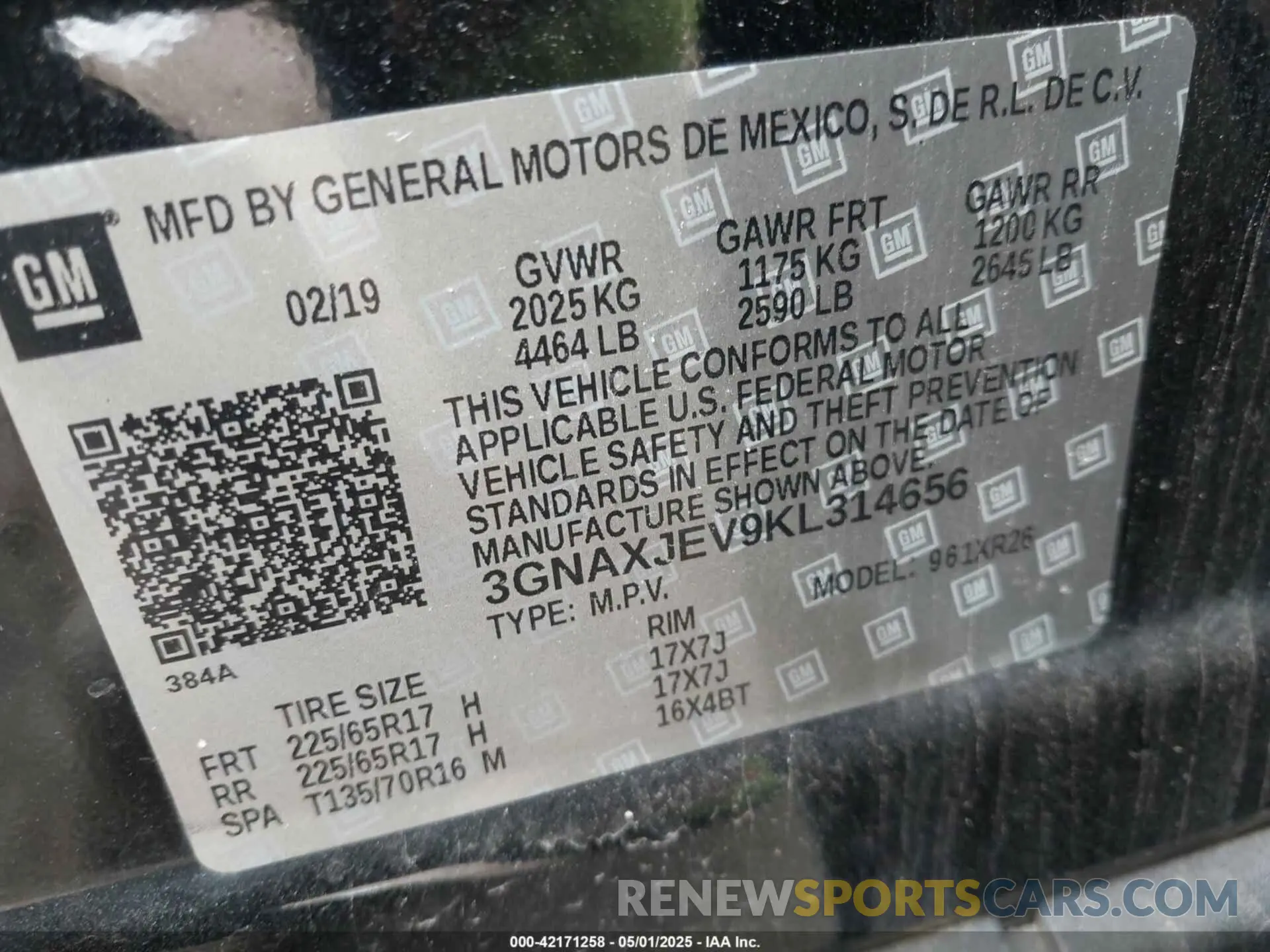 9 fotografías del automóvil dañado 3GNAXJEV9KL314656 CHEVROLET EQUINOX 2019