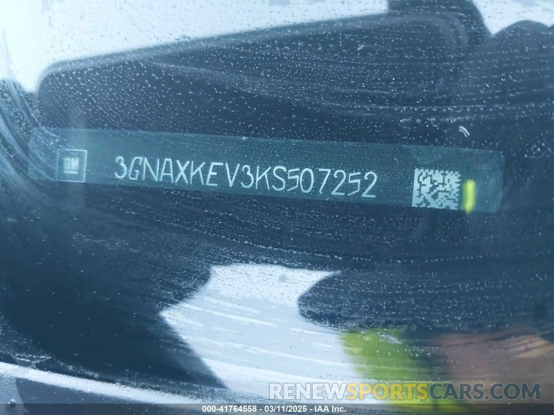 9 fotografías del automóvil dañado 3GNAXKEV3KS507252 CHEVROLET EQUINOX 2019