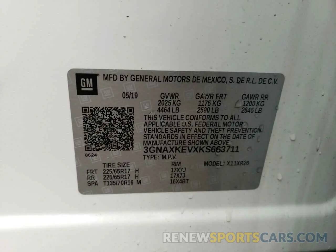 13 fotografías del automóvil dañado 3GNAXKEVXKS663711 CHEVROLET EQUINOX 2019
