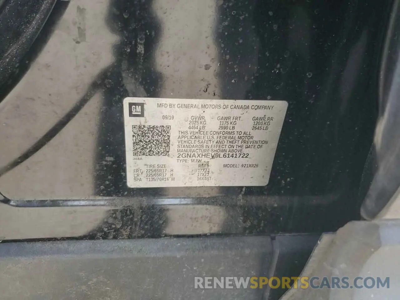 13 fotografías del automóvil dañado 2GNAXHEV9L6141722 CHEVROLET EQUINOX 2020