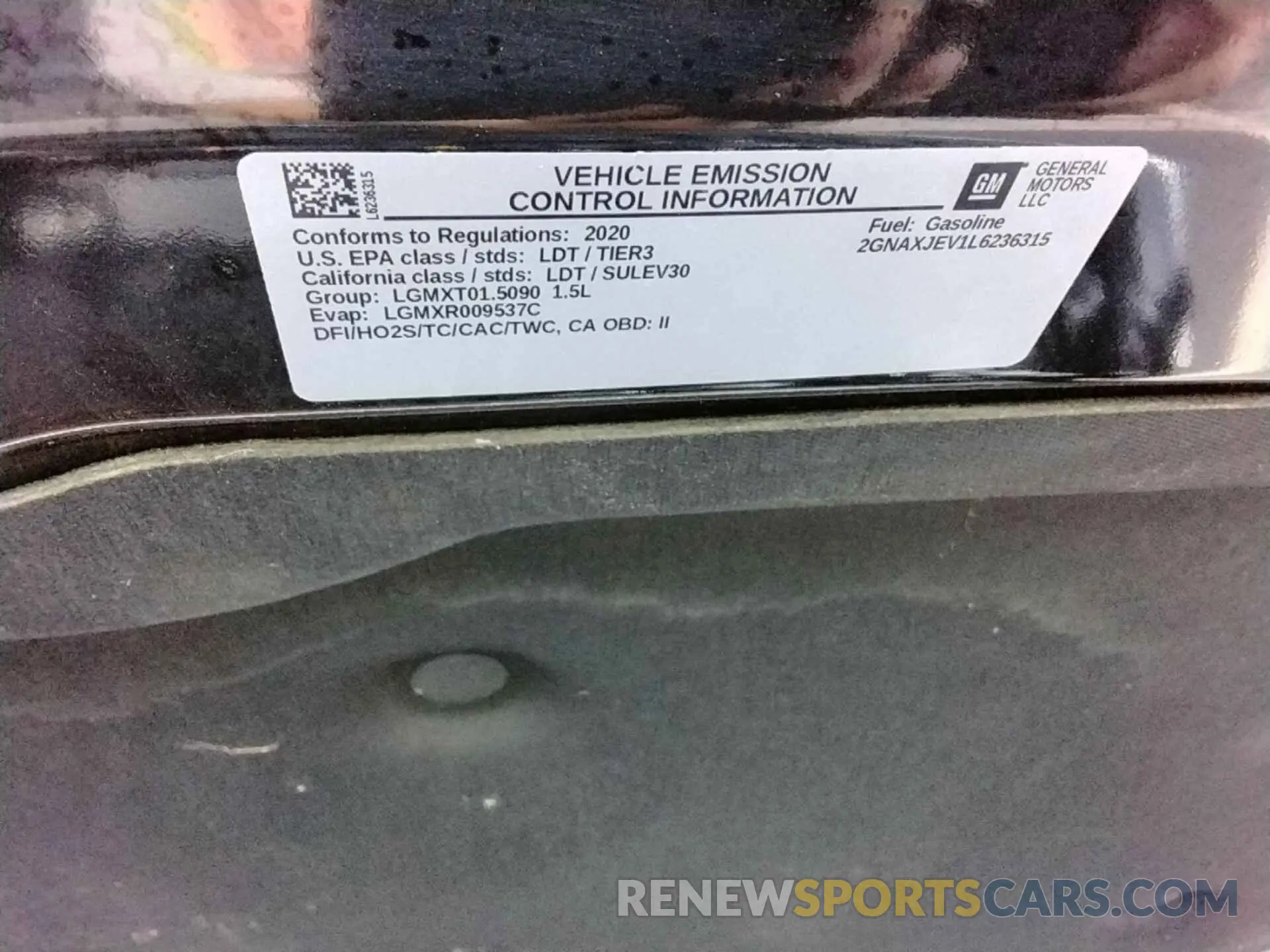 26 fotografías del automóvil dañado 2GNAXJEV1L6236315 CHEVROLET EQUINOX 2020