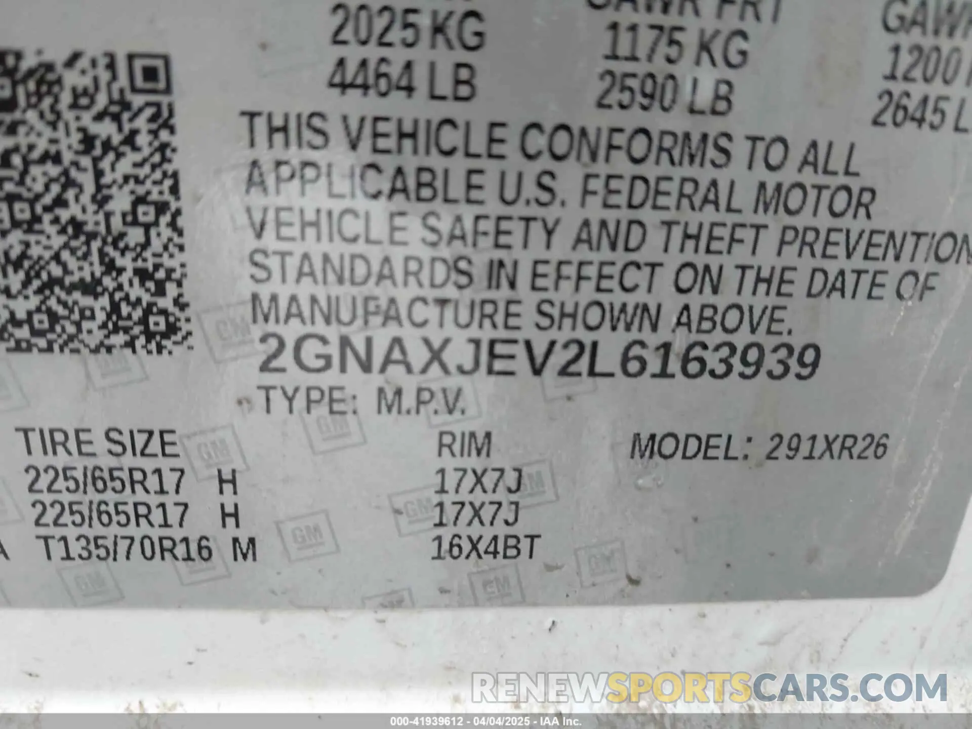 9 fotografías del automóvil dañado 2GNAXJEV2L6163939 CHEVROLET EQUINOX 2020