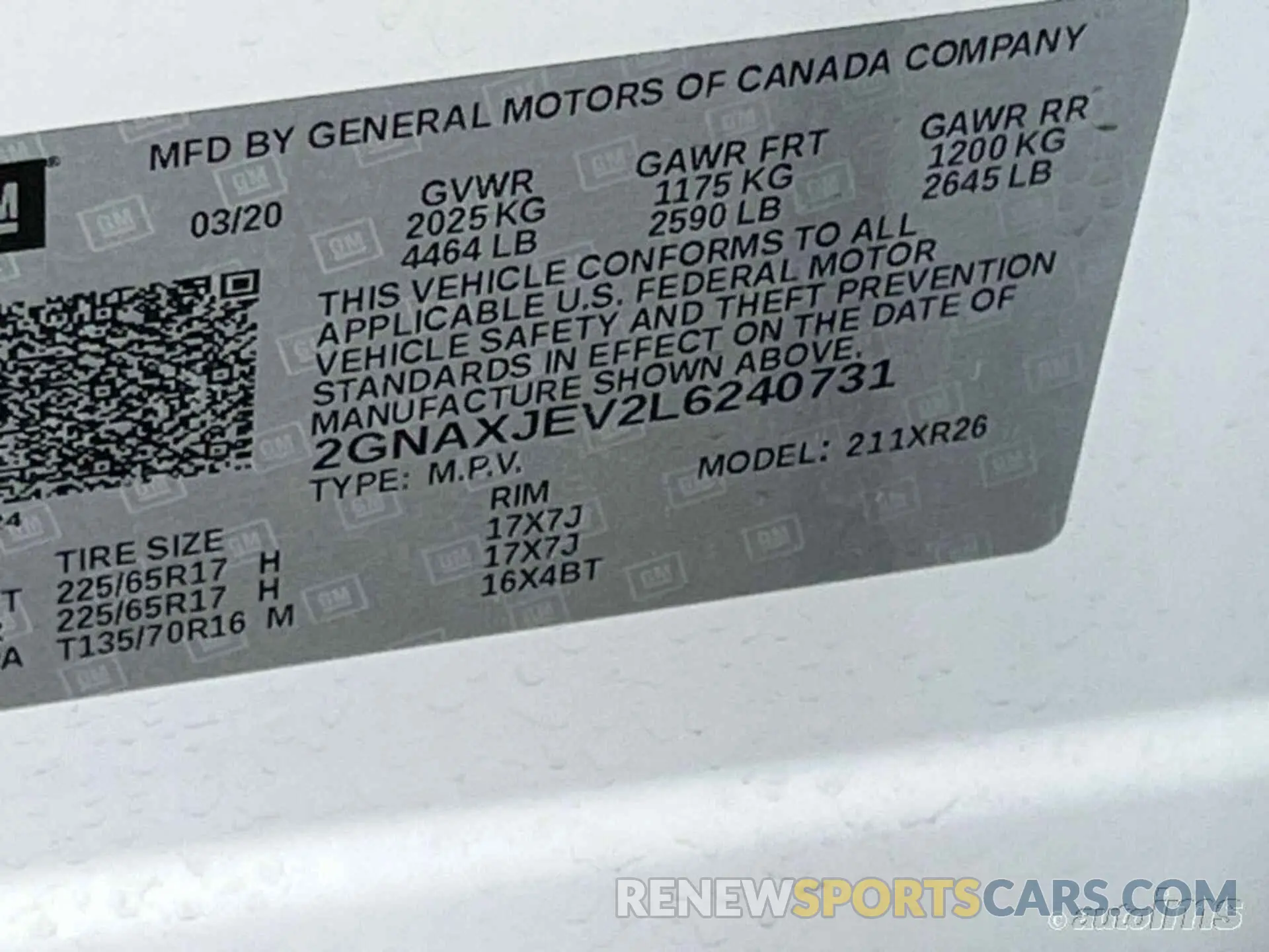 8 fotografías del automóvil dañado 2GNAXJEV2L6240731 CHEVROLET EQUINOX 2020