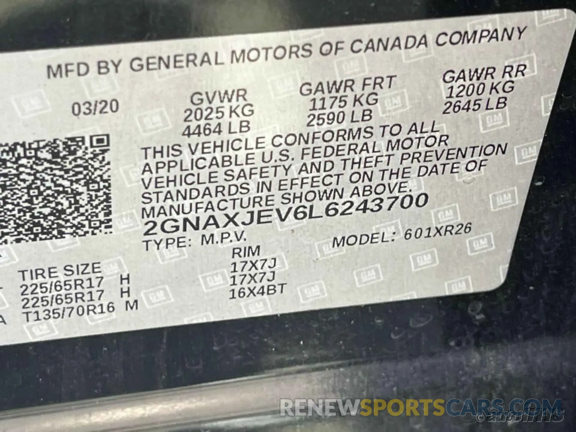 9 fotografías del automóvil dañado 2GNAXJEV6L6243700 CHEVROLET EQUINOX 2020