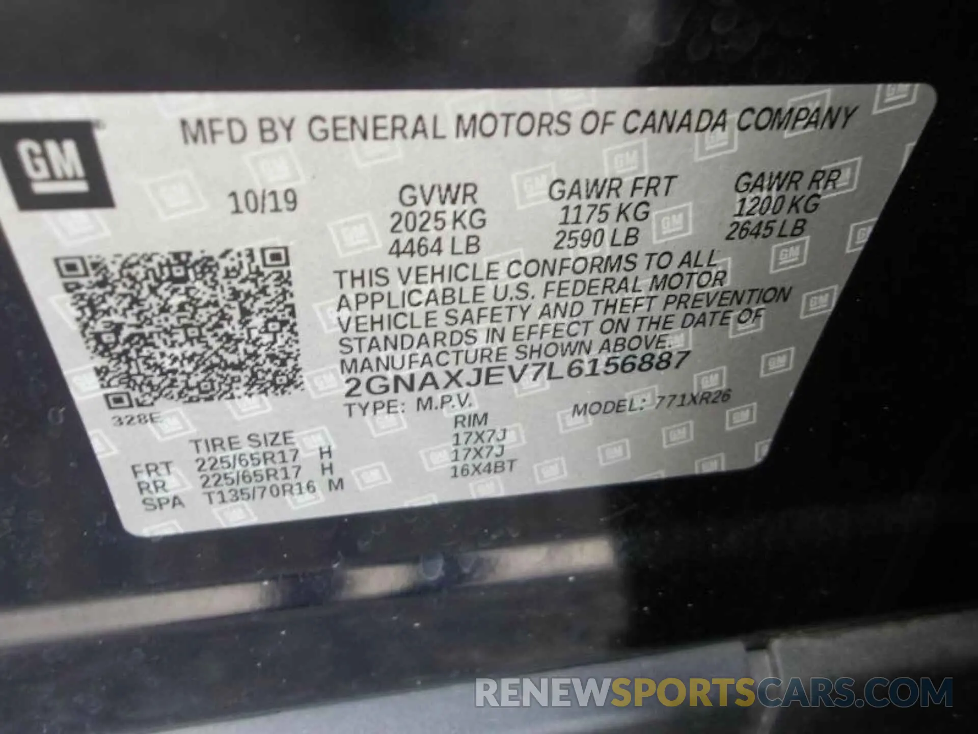 16 fotografías del automóvil dañado 2GNAXJEV7L6156887 CHEVROLET EQUINOX 2020