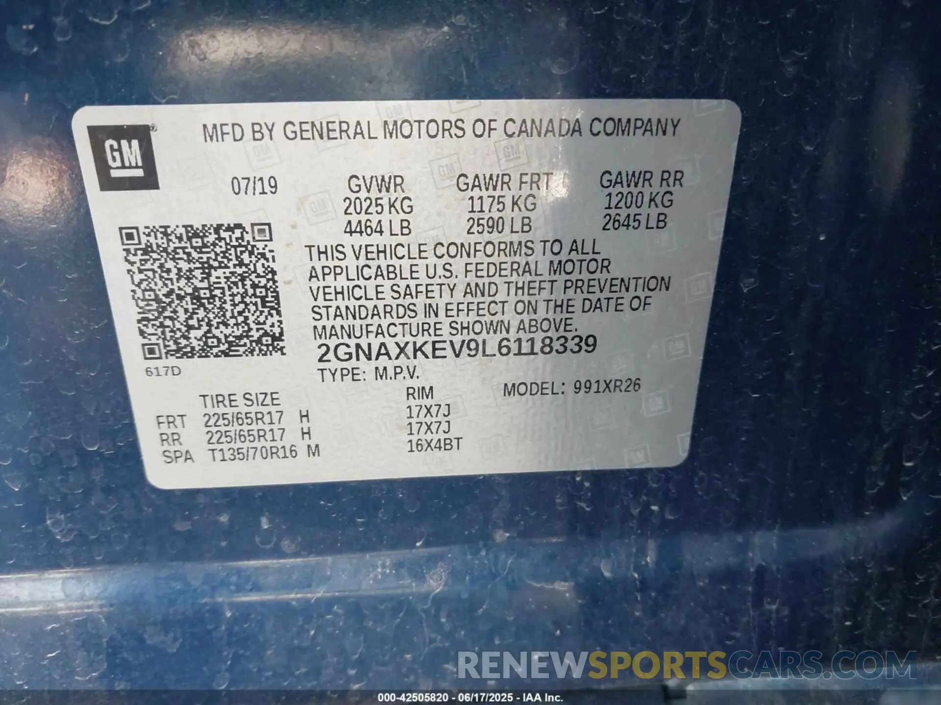 9 fotografías del automóvil dañado 2GNAXKEV9L6118339 CHEVROLET EQUINOX 2020