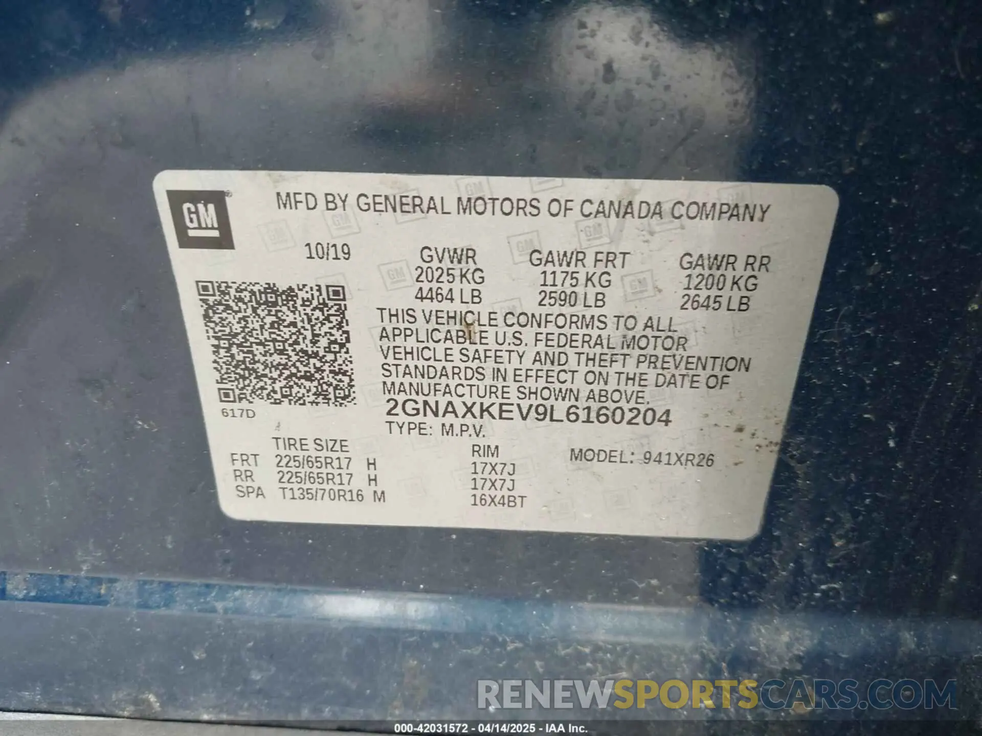 9 fotografías del automóvil dañado 2GNAXKEV9L6160204 CHEVROLET EQUINOX 2020