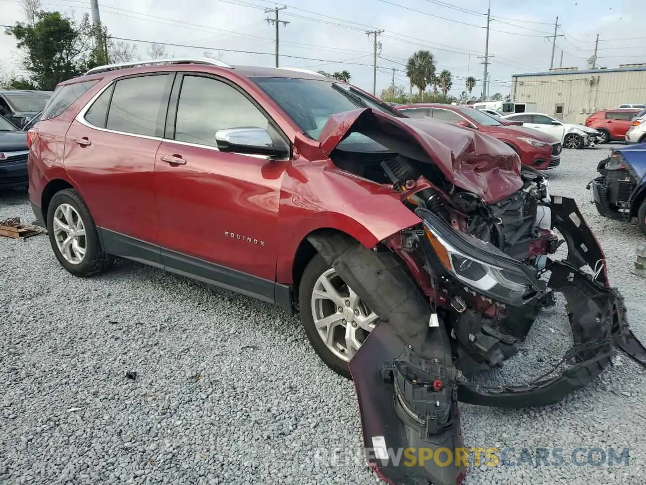 4 fotografías del automóvil dañado 2GNAXNEV3L6273213 CHEVROLET EQUINOX 2020