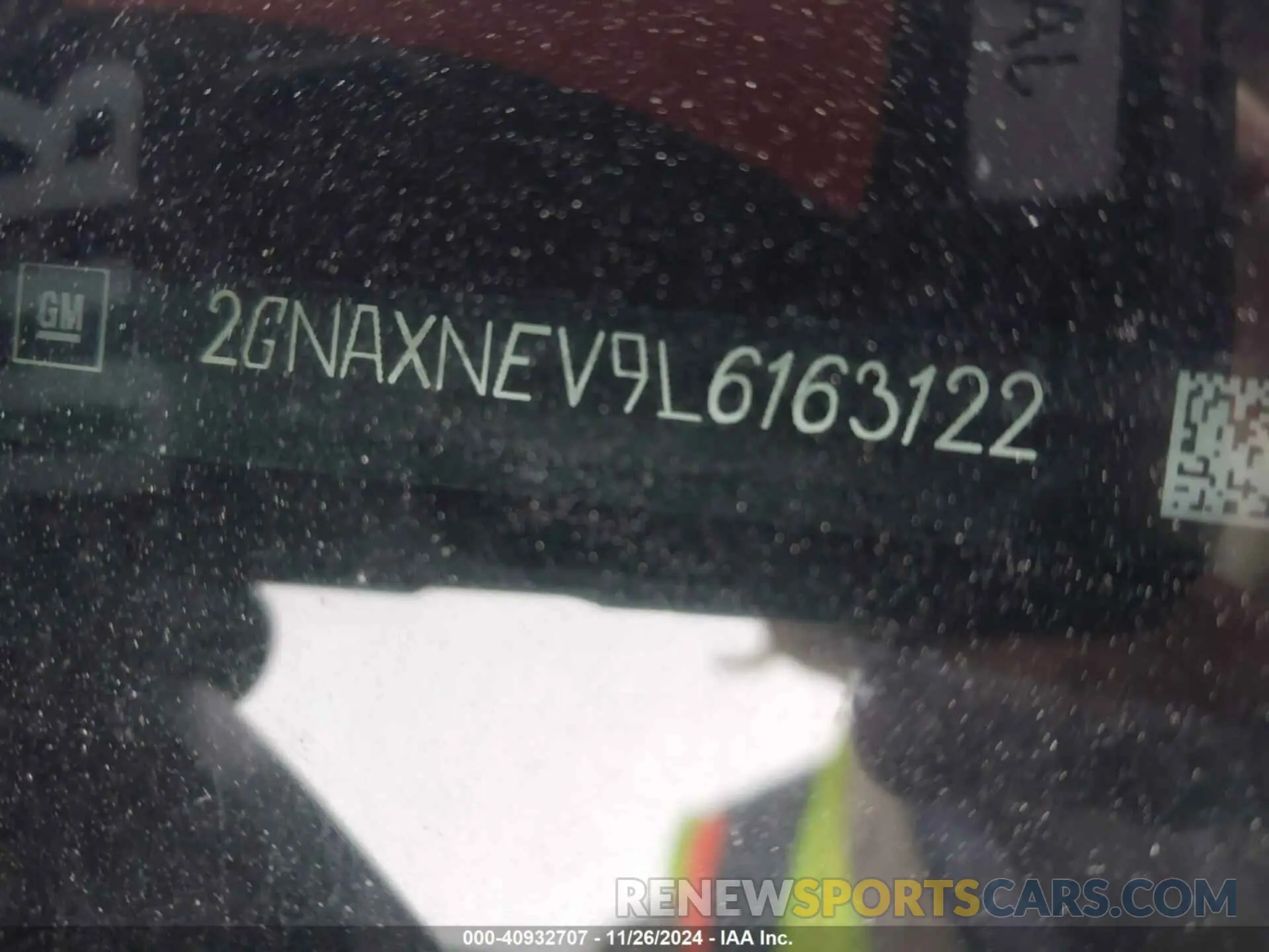 9 fotografías del automóvil dañado 2GNAXNEV9L6163122 CHEVROLET EQUINOX 2020