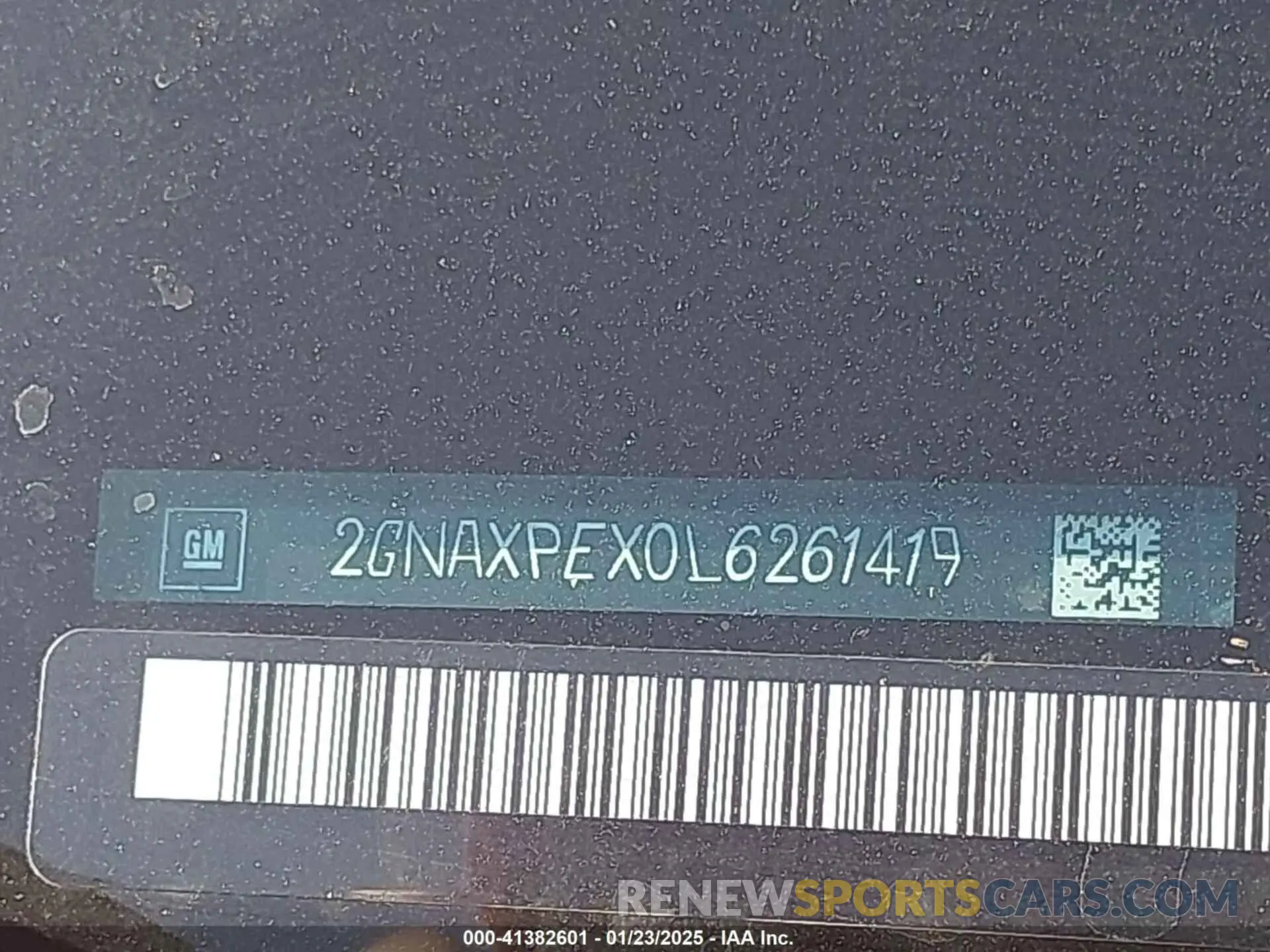9 fotografías del automóvil dañado 2GNAXPEX0L6261419 CHEVROLET EQUINOX 2020