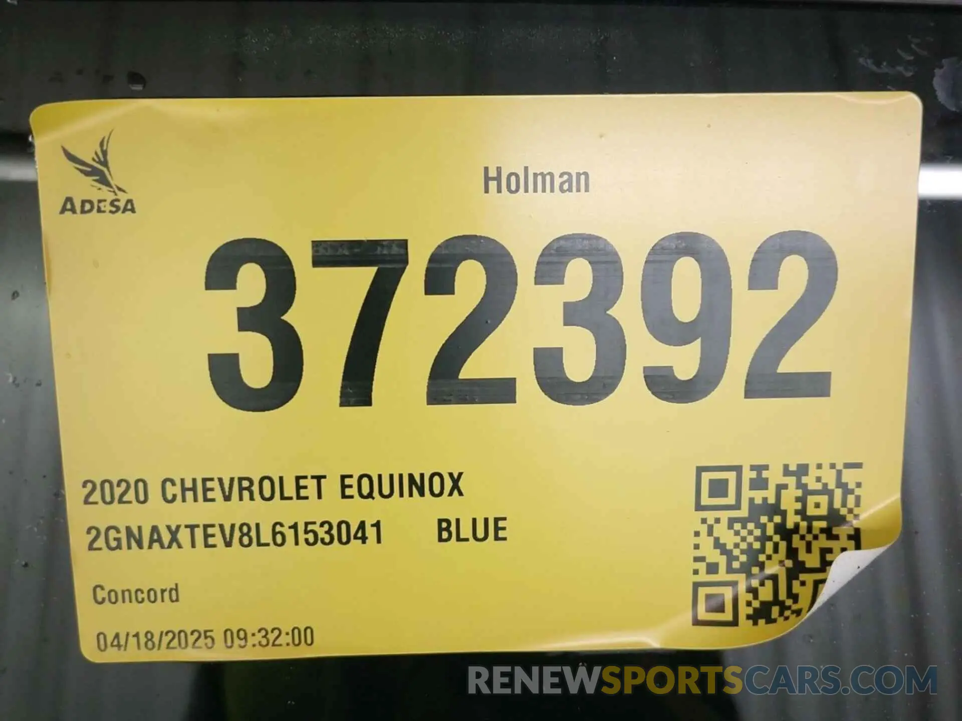 25 fotografías del automóvil dañado 2GNAXTEV8L6153041 CHEVROLET EQUINOX 2020