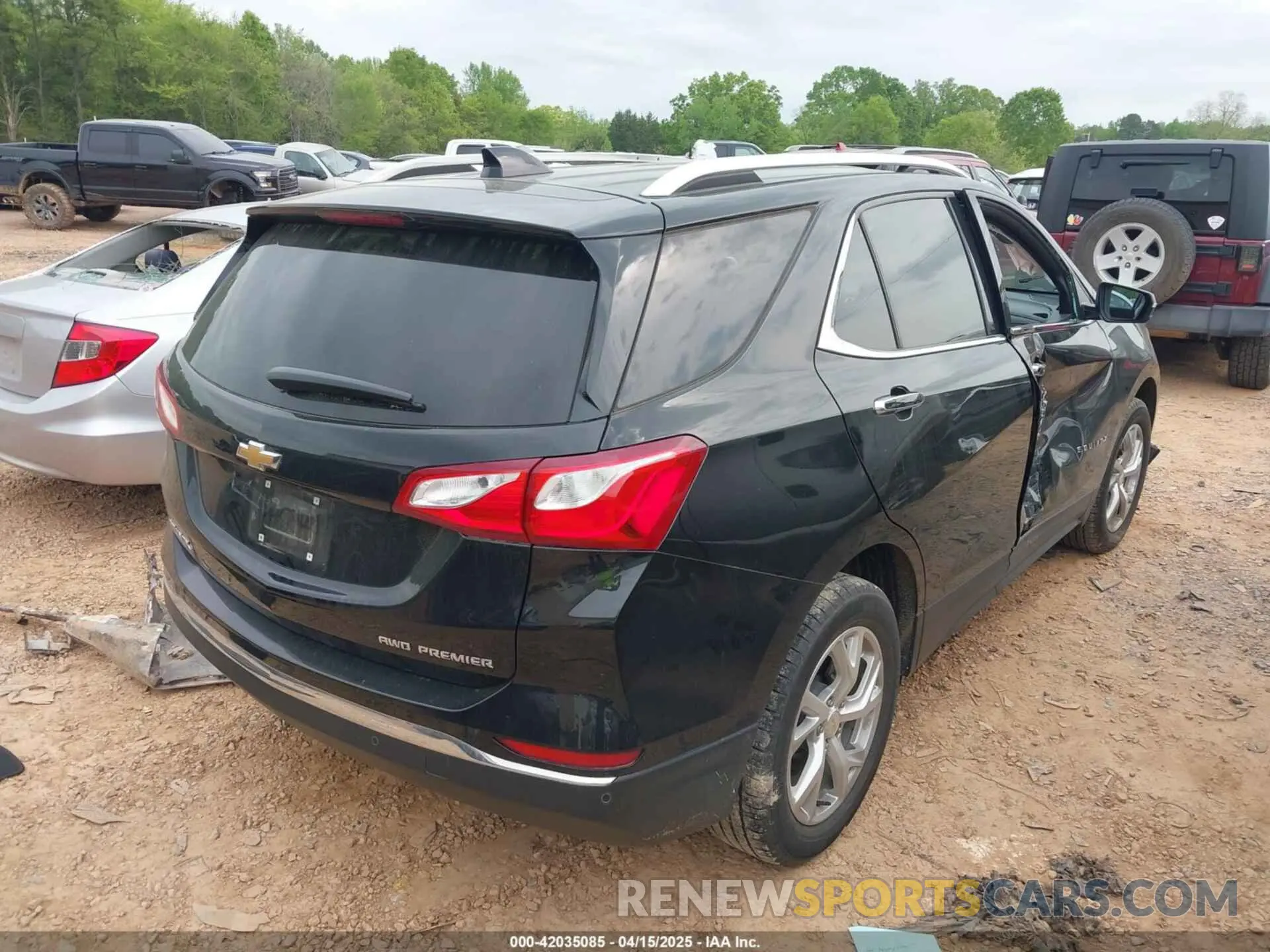 4 fotografías del automóvil dañado 2GNAXXEVXL6233514 CHEVROLET EQUINOX 2020