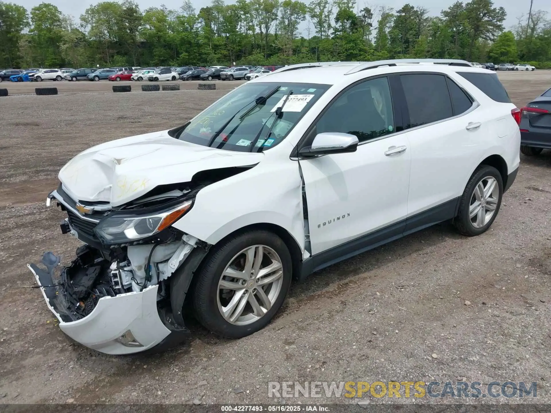 2 fotografías del automóvil dañado 2GNAXYEX0L6228717 CHEVROLET EQUINOX 2020