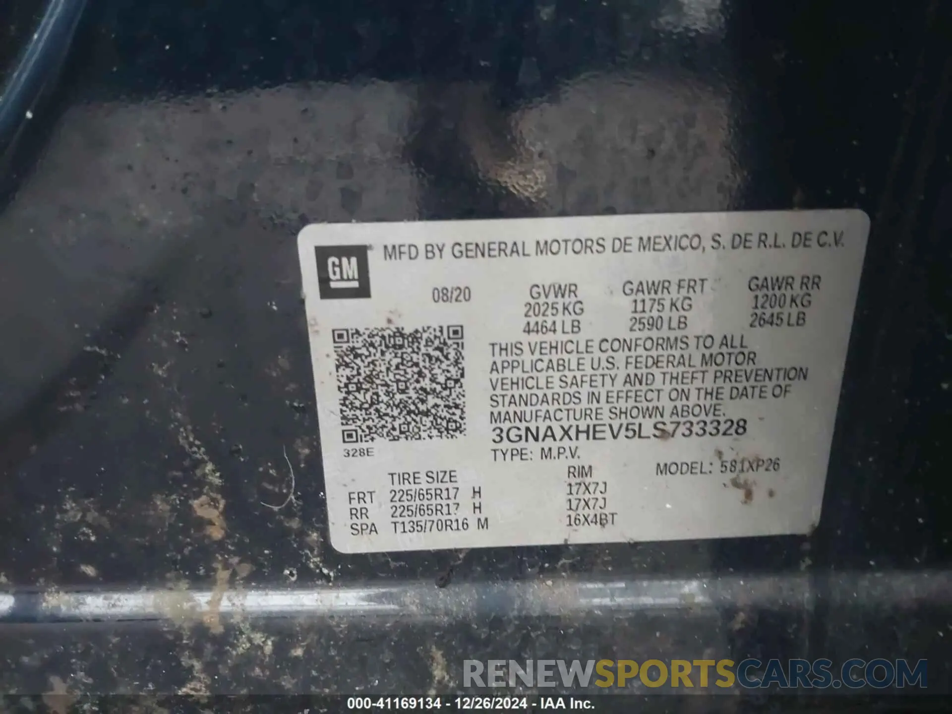 9 fotografías del automóvil dañado 3GNAXHEV5LS733328 CHEVROLET EQUINOX 2020