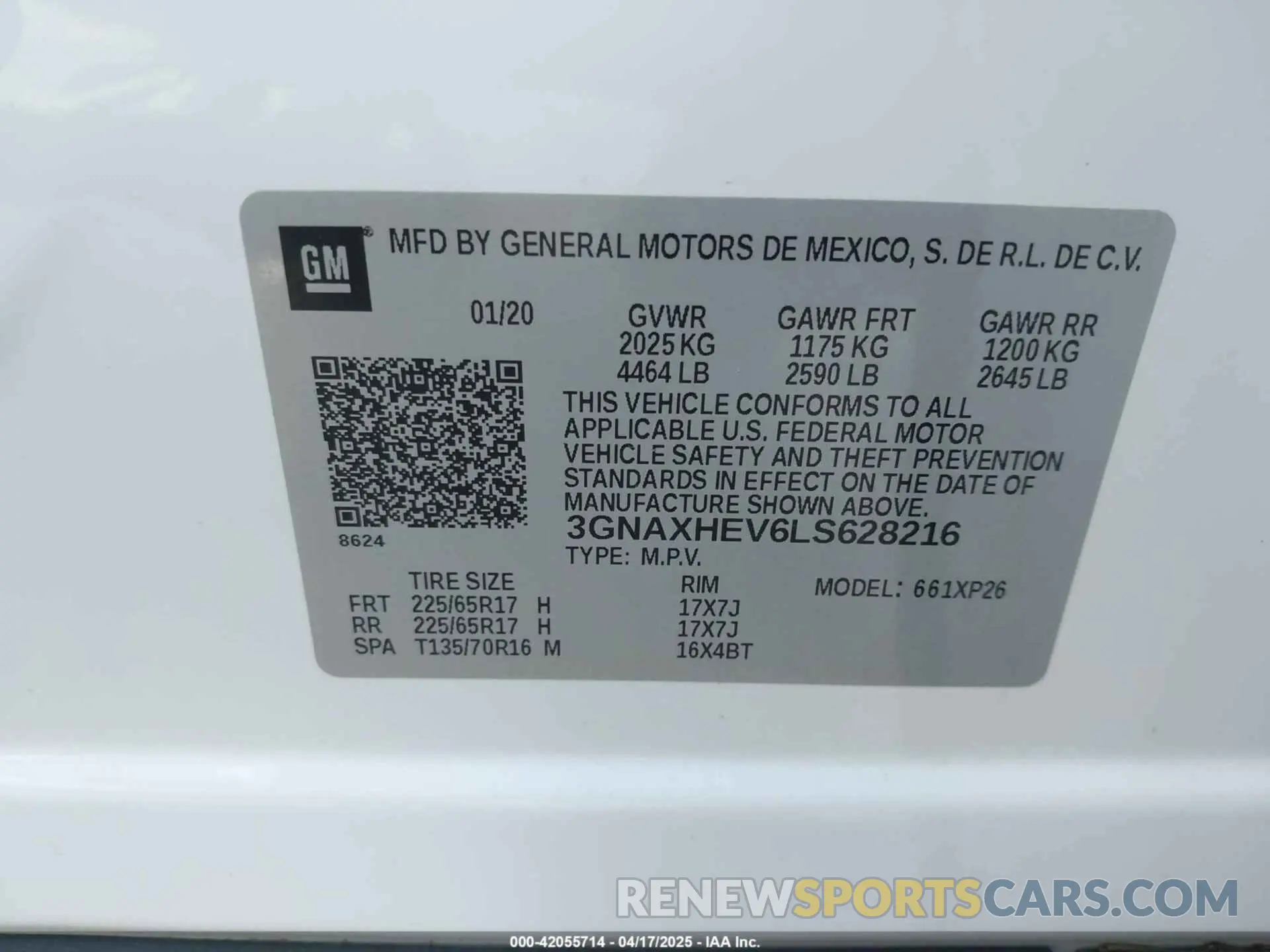 9 fotografías del automóvil dañado 3GNAXHEV6LS628216 CHEVROLET EQUINOX 2020