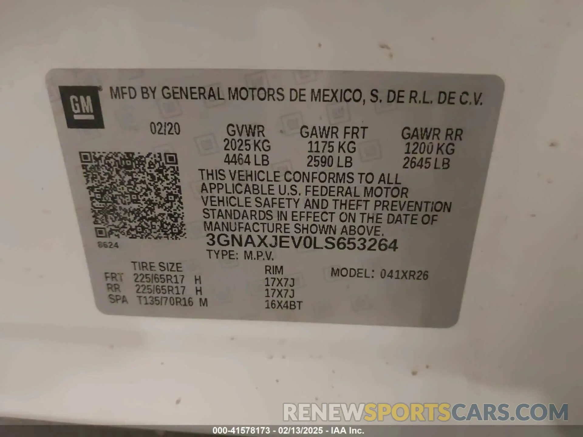 9 fotografías del automóvil dañado 3GNAXJEV0LS653264 CHEVROLET EQUINOX 2020