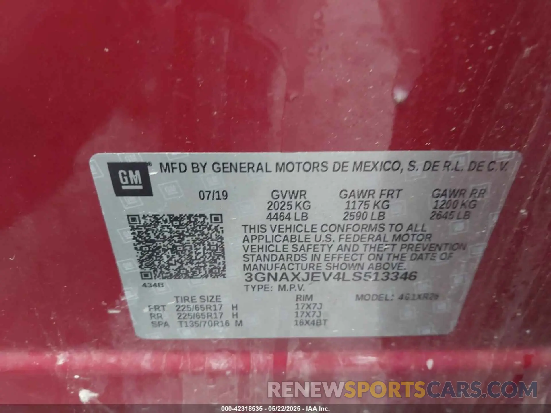 9 fotografías del automóvil dañado 3GNAXJEV4LS513346 CHEVROLET EQUINOX 2020