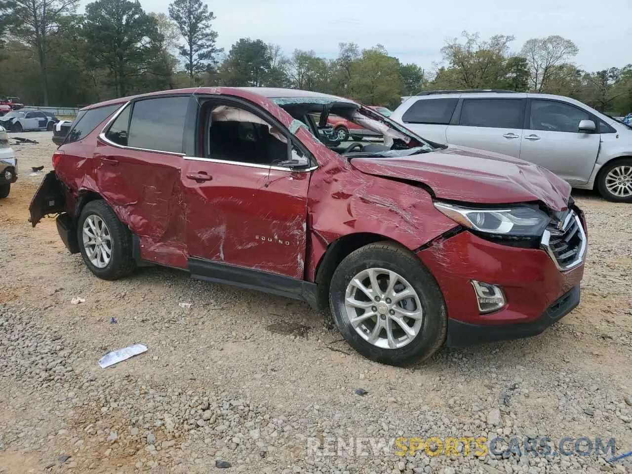 4 fotografías del automóvil dañado 3GNAXJEVXLS514940 CHEVROLET EQUINOX 2020