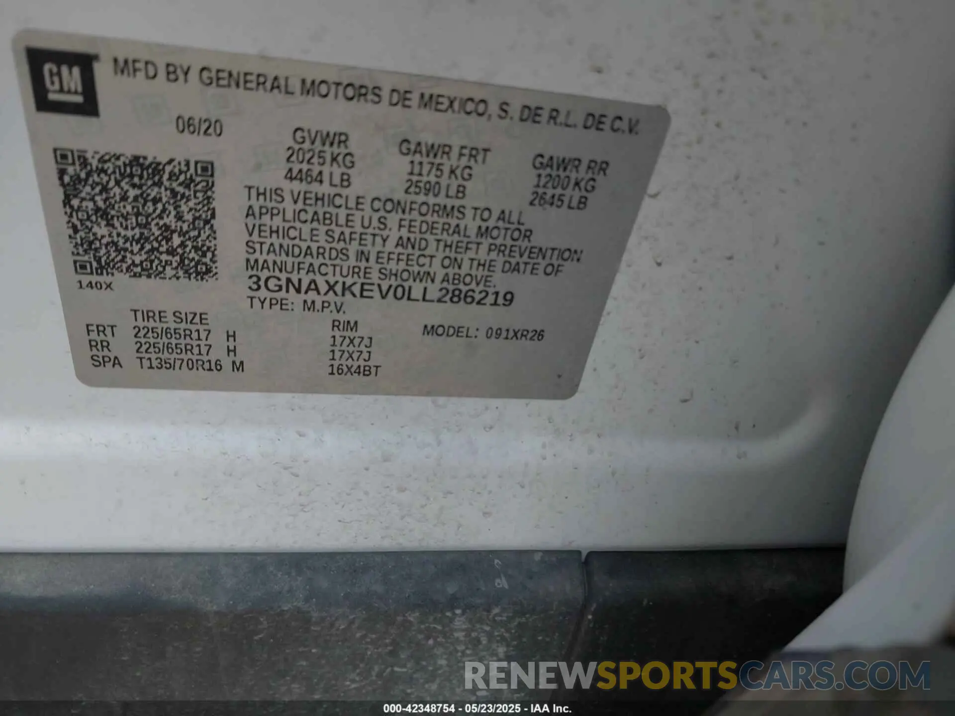 9 fotografías del automóvil dañado 3GNAXKEV0LL286219 CHEVROLET EQUINOX 2020