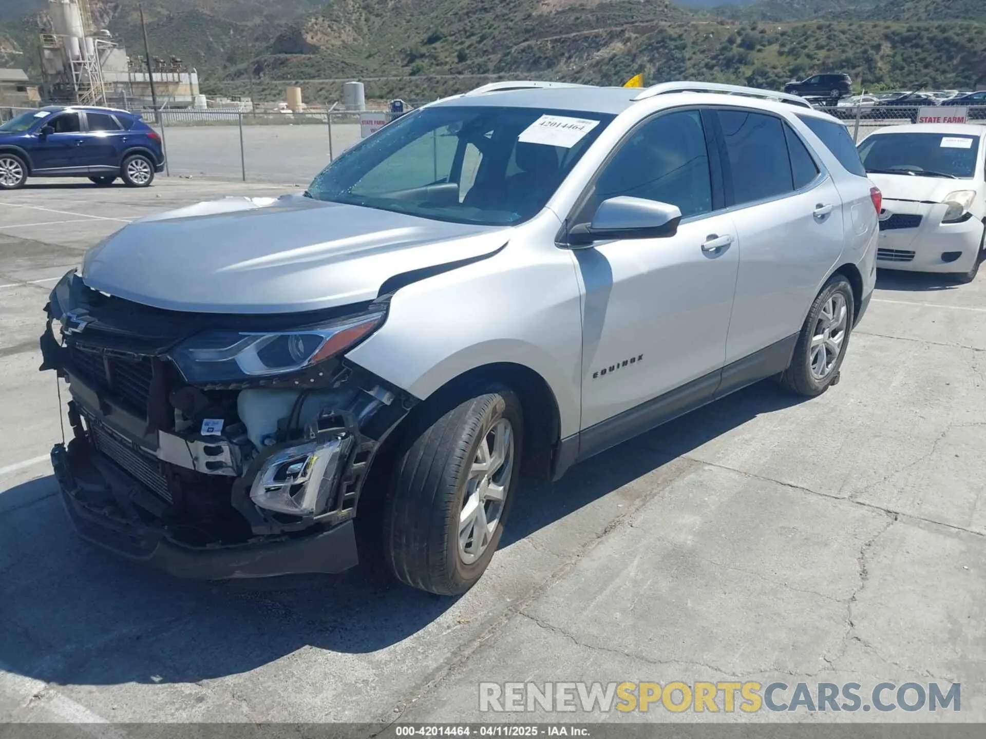 2 fotografías del automóvil dañado 3GNAXLEX2LS609943 CHEVROLET EQUINOX 2020