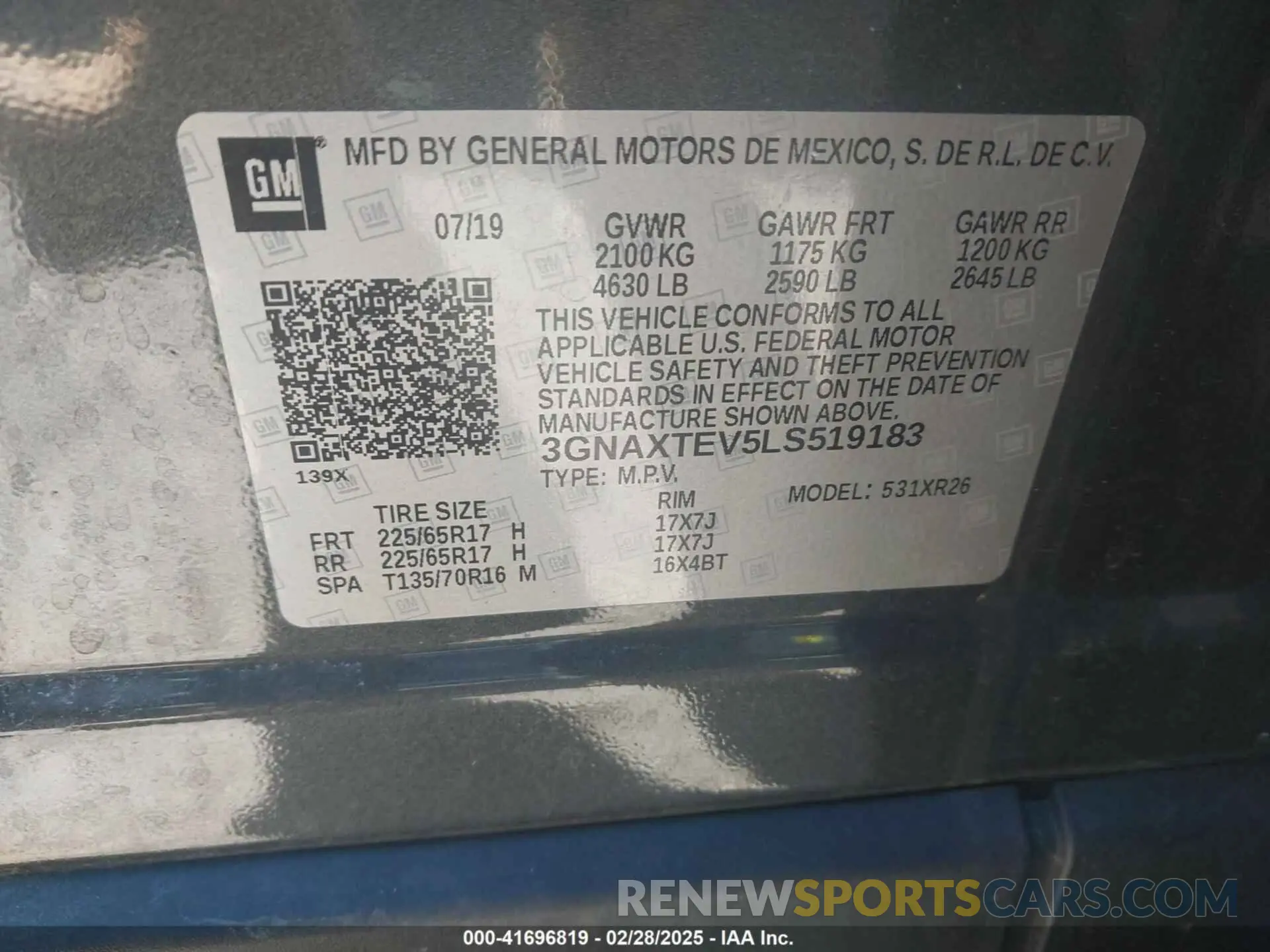 9 fotografías del automóvil dañado 3GNAXTEV5LS519183 CHEVROLET EQUINOX 2020