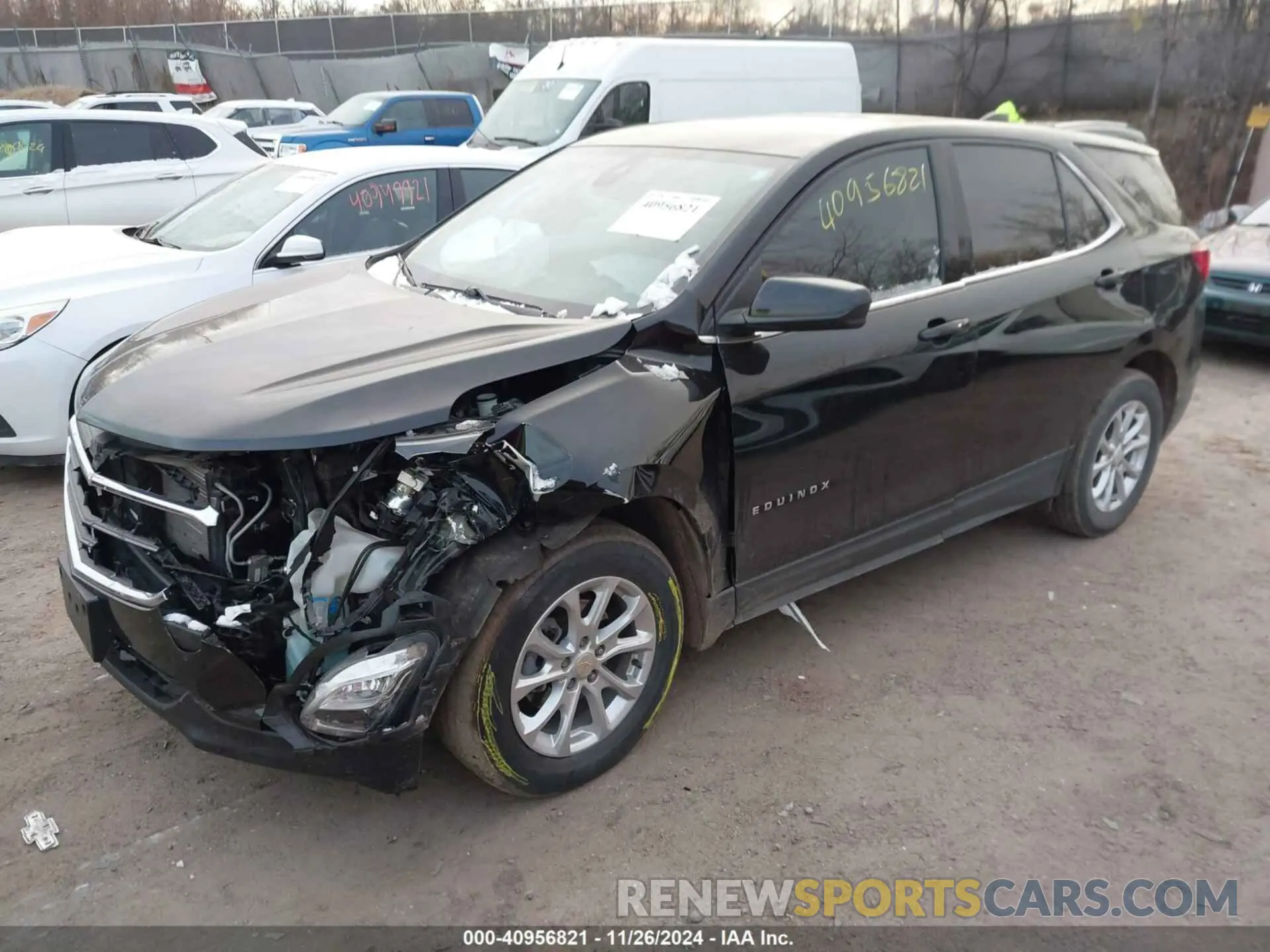 2 fotografías del automóvil dañado 3GNAXUEV2LL332032 CHEVROLET EQUINOX 2020