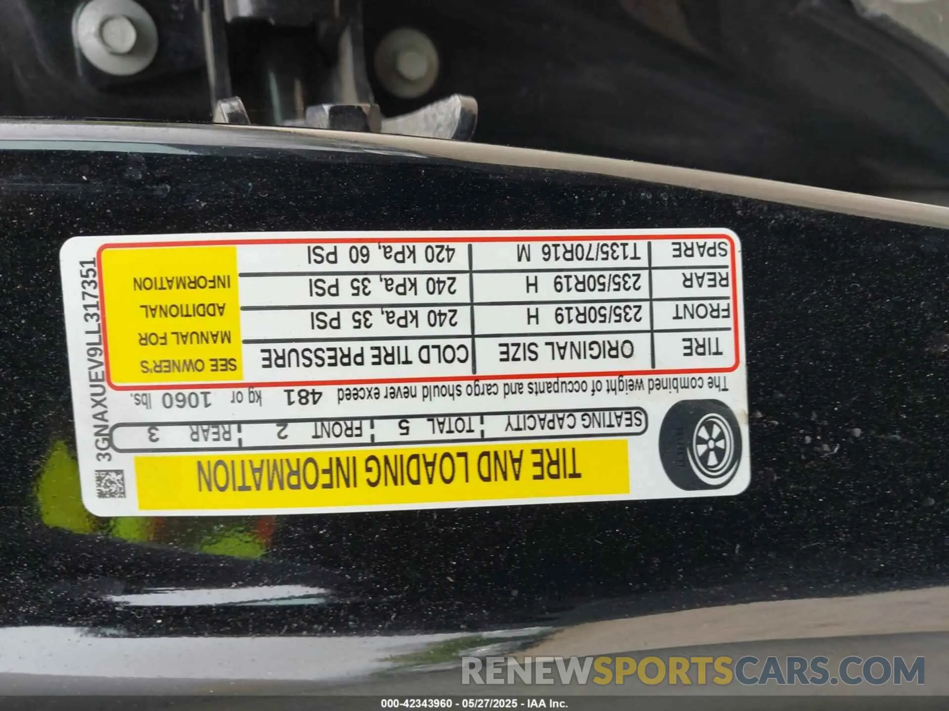 9 fotografías del automóvil dañado 3GNAXUEV9LL317351 CHEVROLET EQUINOX 2020