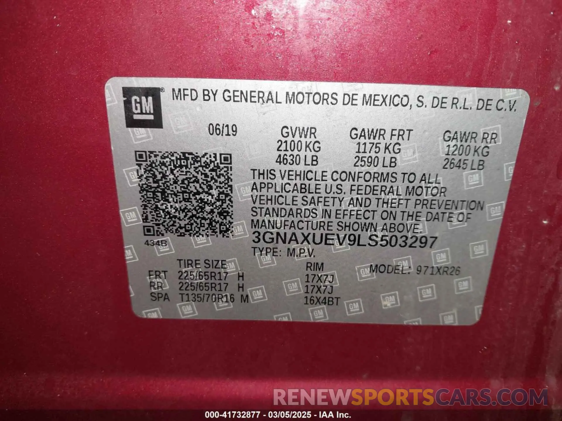 9 fotografías del automóvil dañado 3GNAXUEV9LS503297 CHEVROLET EQUINOX 2020