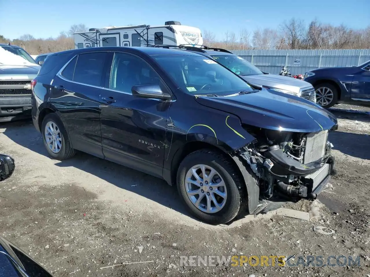4 fotografías del automóvil dañado 3GNAXUEVXLS701337 CHEVROLET EQUINOX 2020