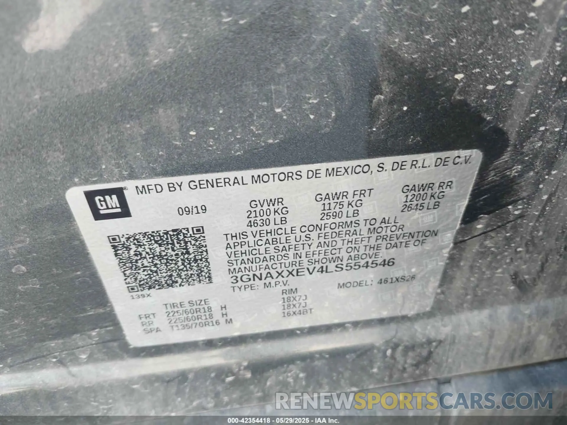 9 fotografías del automóvil dañado 3GNAXXEV4LS554546 CHEVROLET EQUINOX 2020