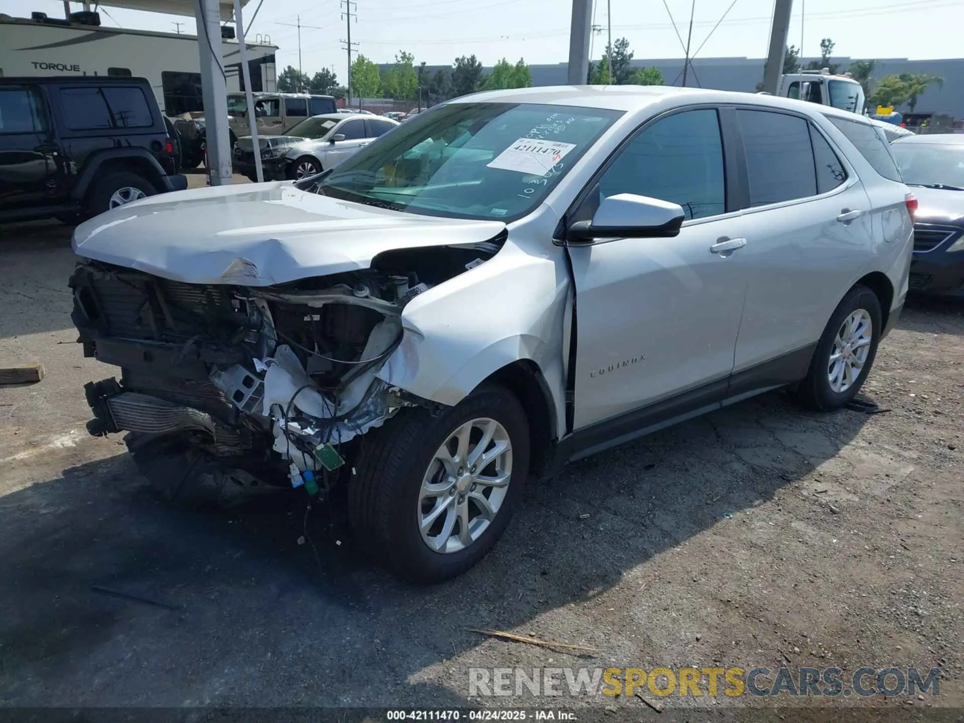 2 fotografías del automóvil dañado 2GNAXKEV8M6103073 CHEVROLET EQUINOX 2021