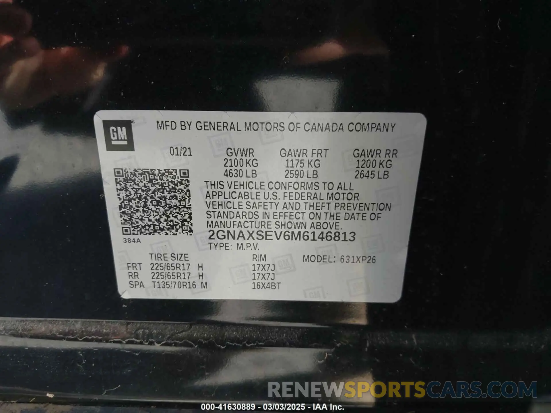 9 fotografías del automóvil dañado 2GNAXSEV6M6146813 CHEVROLET EQUINOX 2021