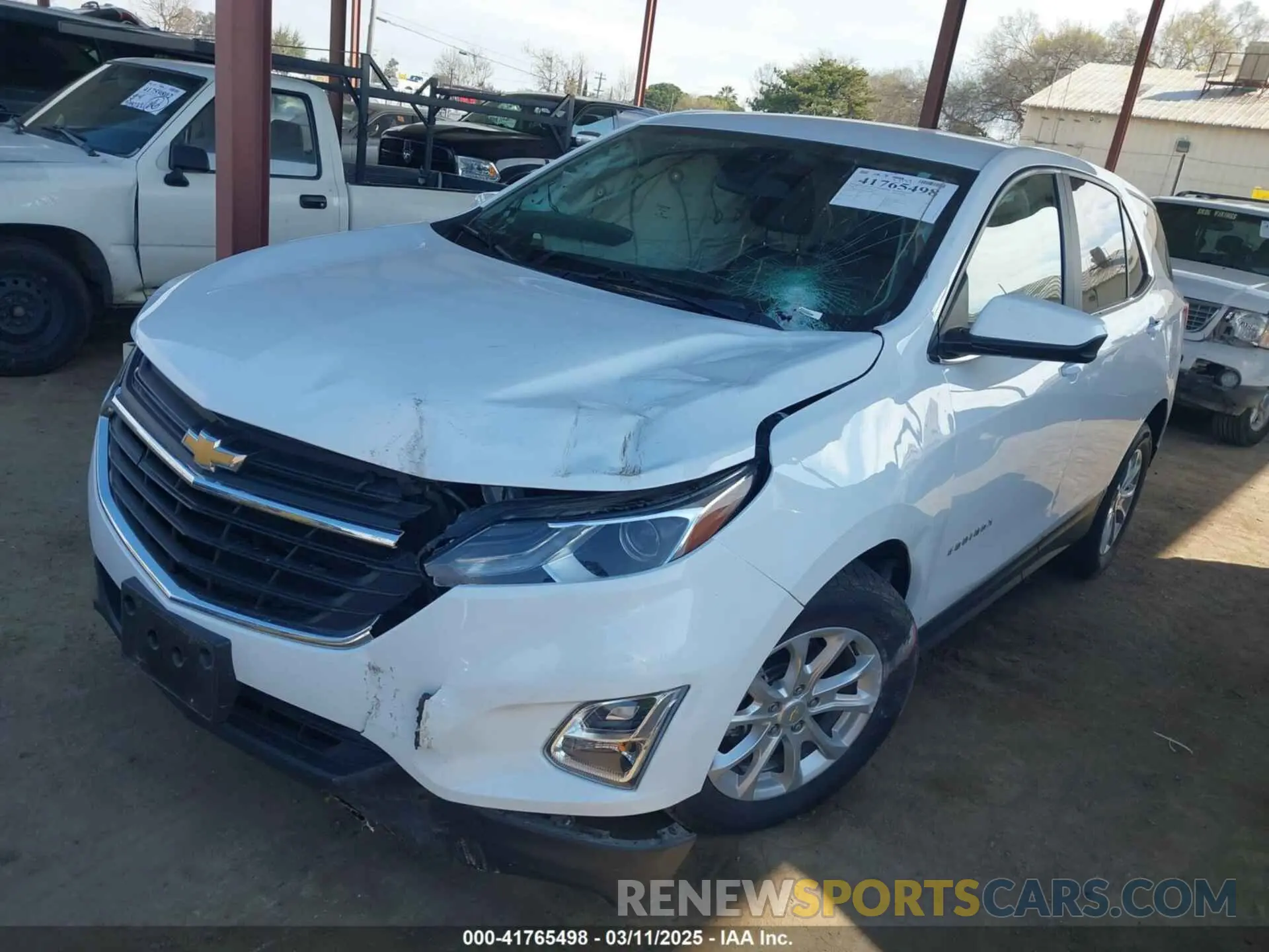 2 fotografías del automóvil dañado 2GNAXTEV2M6100322 CHEVROLET EQUINOX 2021