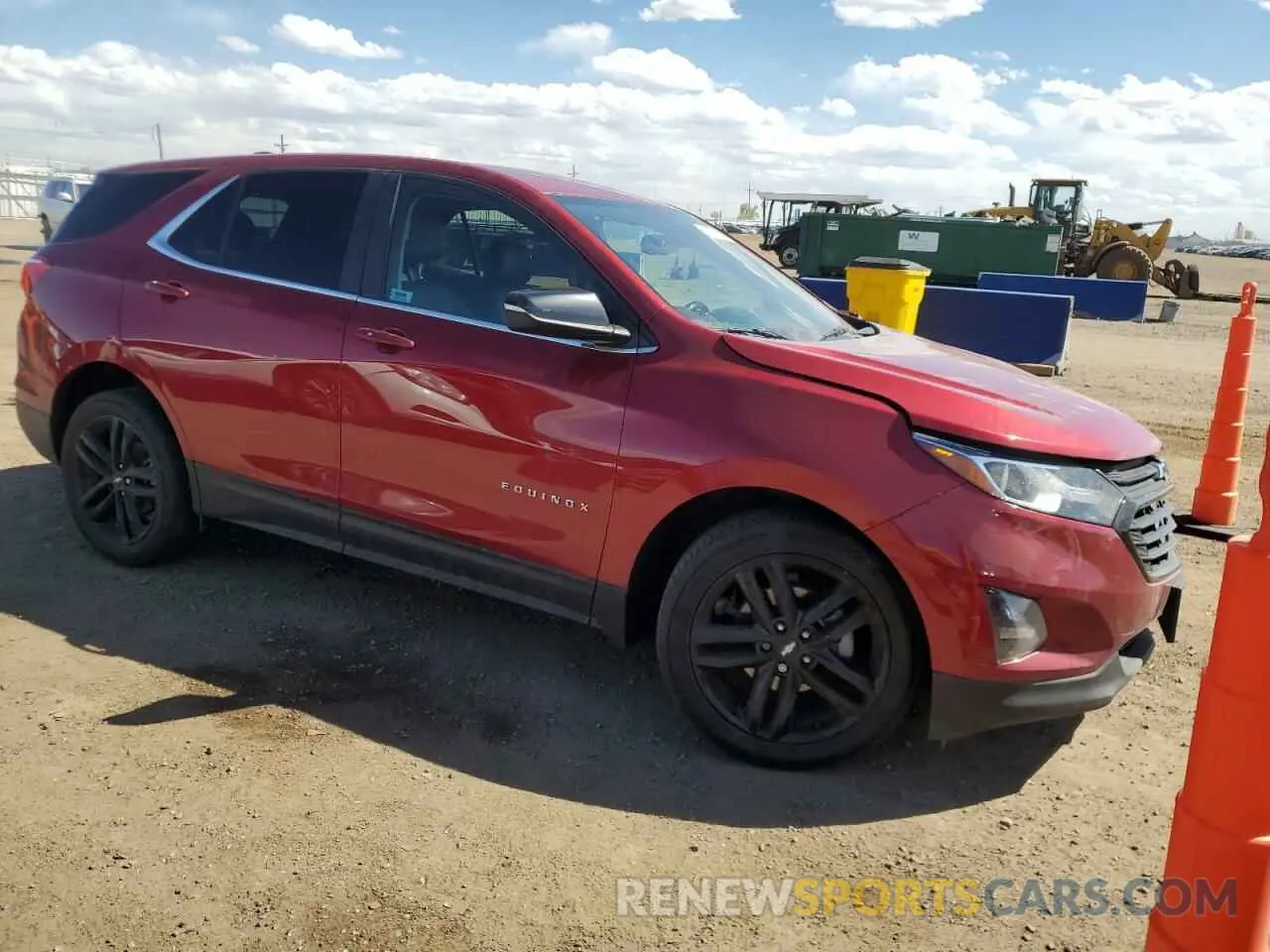 4 fotografías del automóvil dañado 2GNAXUEV4M6148040 CHEVROLET EQUINOX 2021