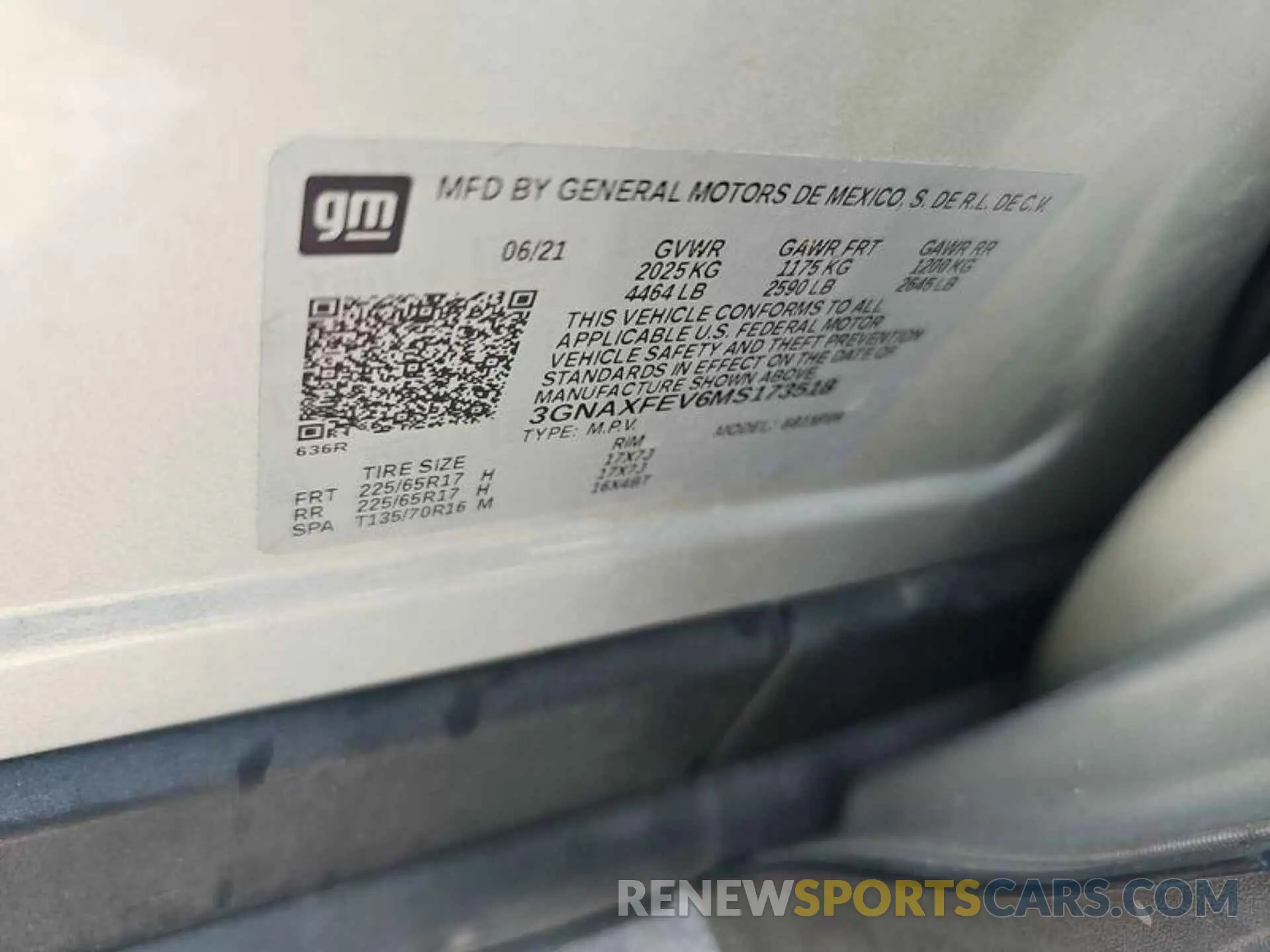 11 fotografías del automóvil dañado 3GNAXFEV6MS173518 CHEVROLET EQUINOX 2021