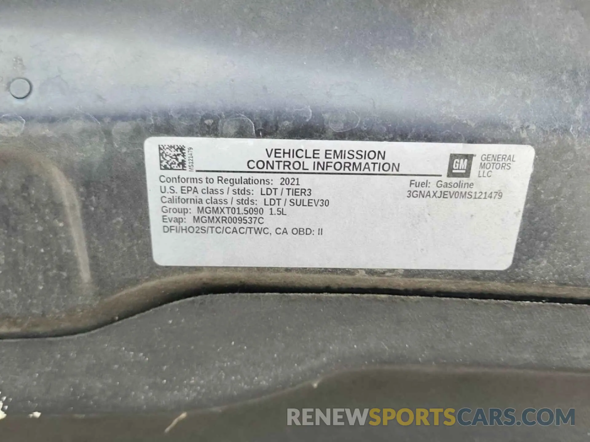 14 fotografías del automóvil dañado 3GNAXJEV0MS121479 CHEVROLET EQUINOX 2021
