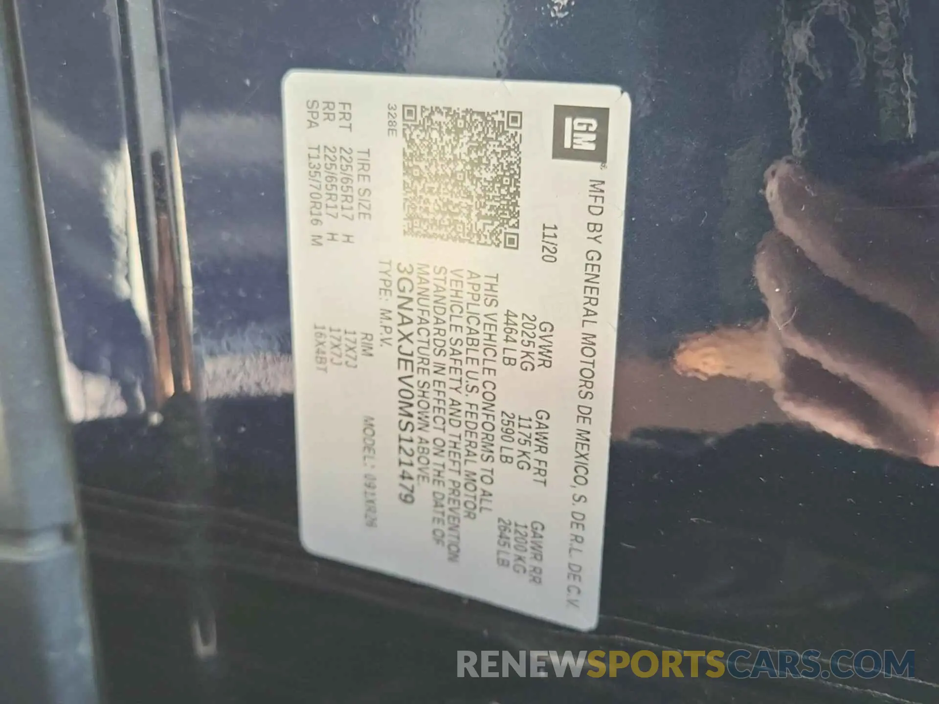 26 fotografías del automóvil dañado 3GNAXJEV0MS121479 CHEVROLET EQUINOX 2021