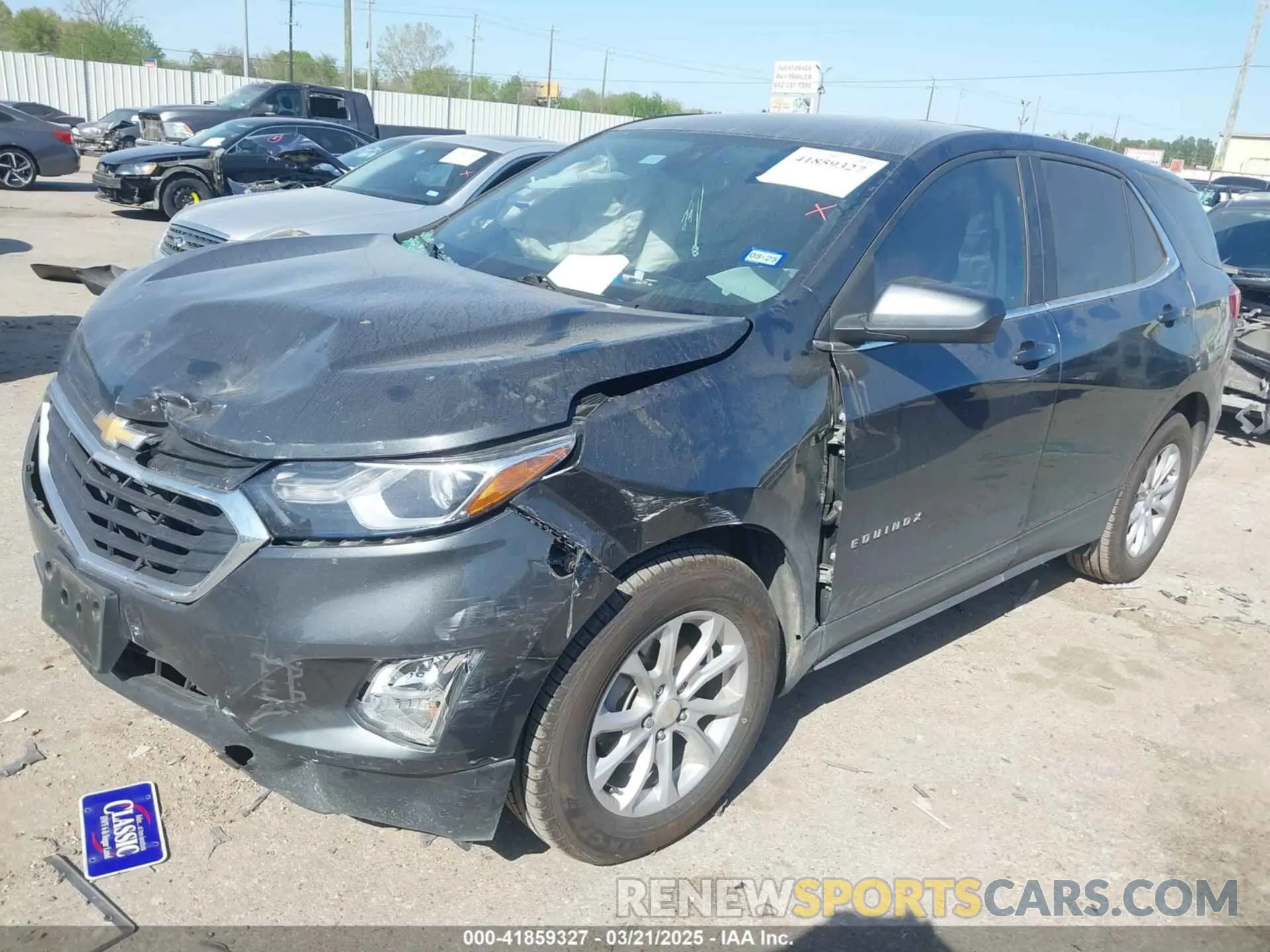 2 fotografías del automóvil dañado 3GNAXKEV0ML378657 CHEVROLET EQUINOX 2021