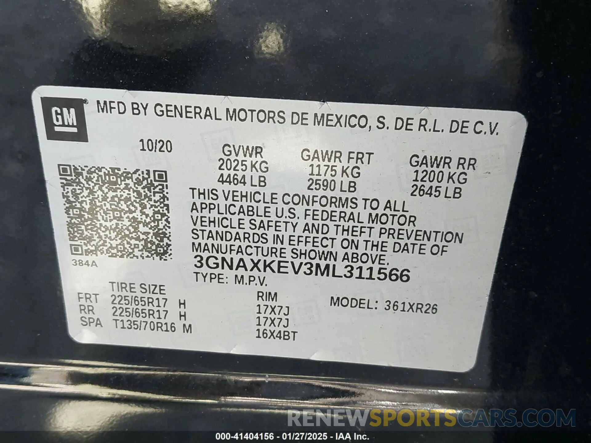 9 fotografías del automóvil dañado 3GNAXKEV3ML311566 CHEVROLET EQUINOX 2021