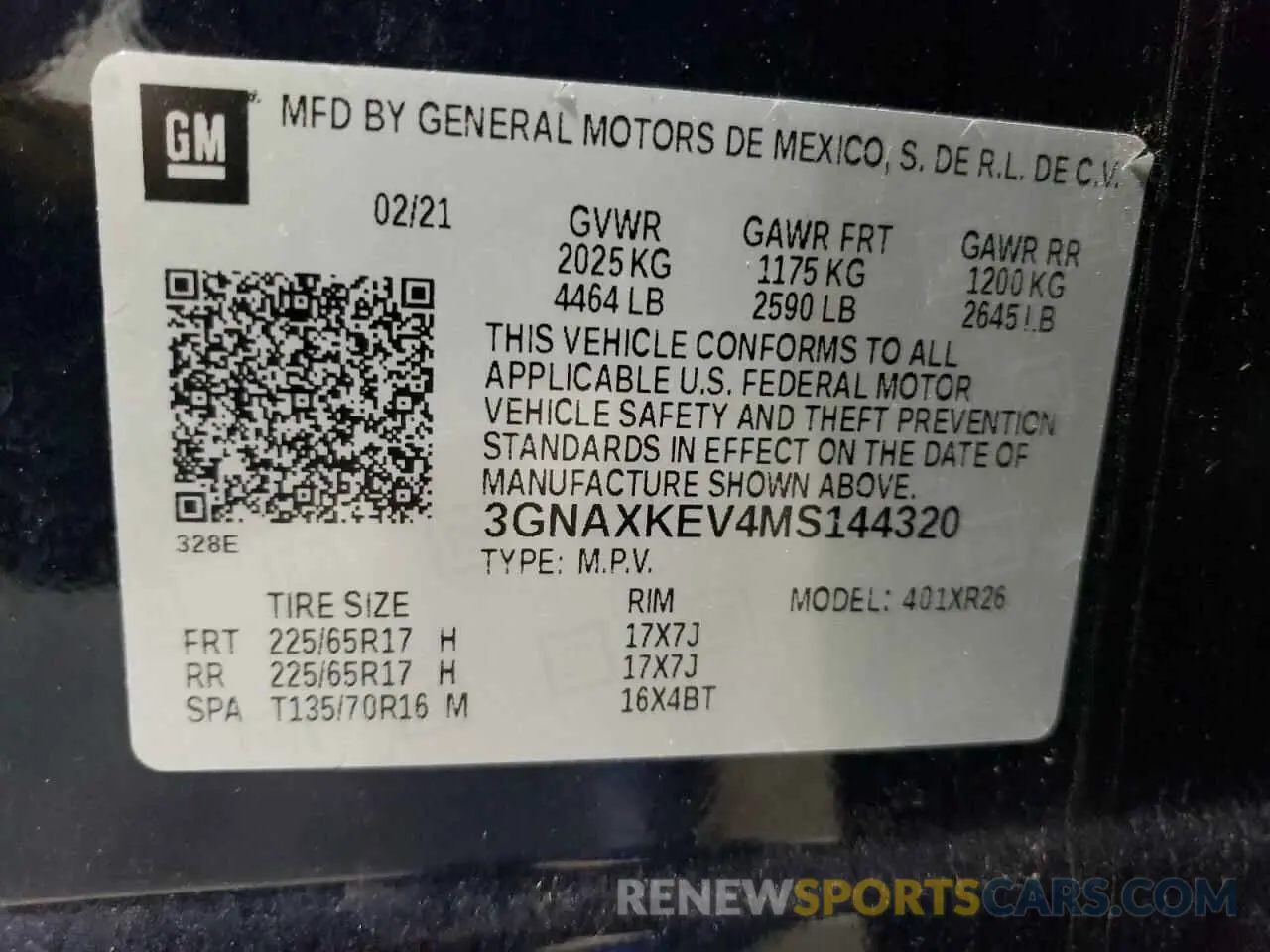 13 fotografías del automóvil dañado 3GNAXKEV4MS144320 CHEVROLET EQUINOX 2021