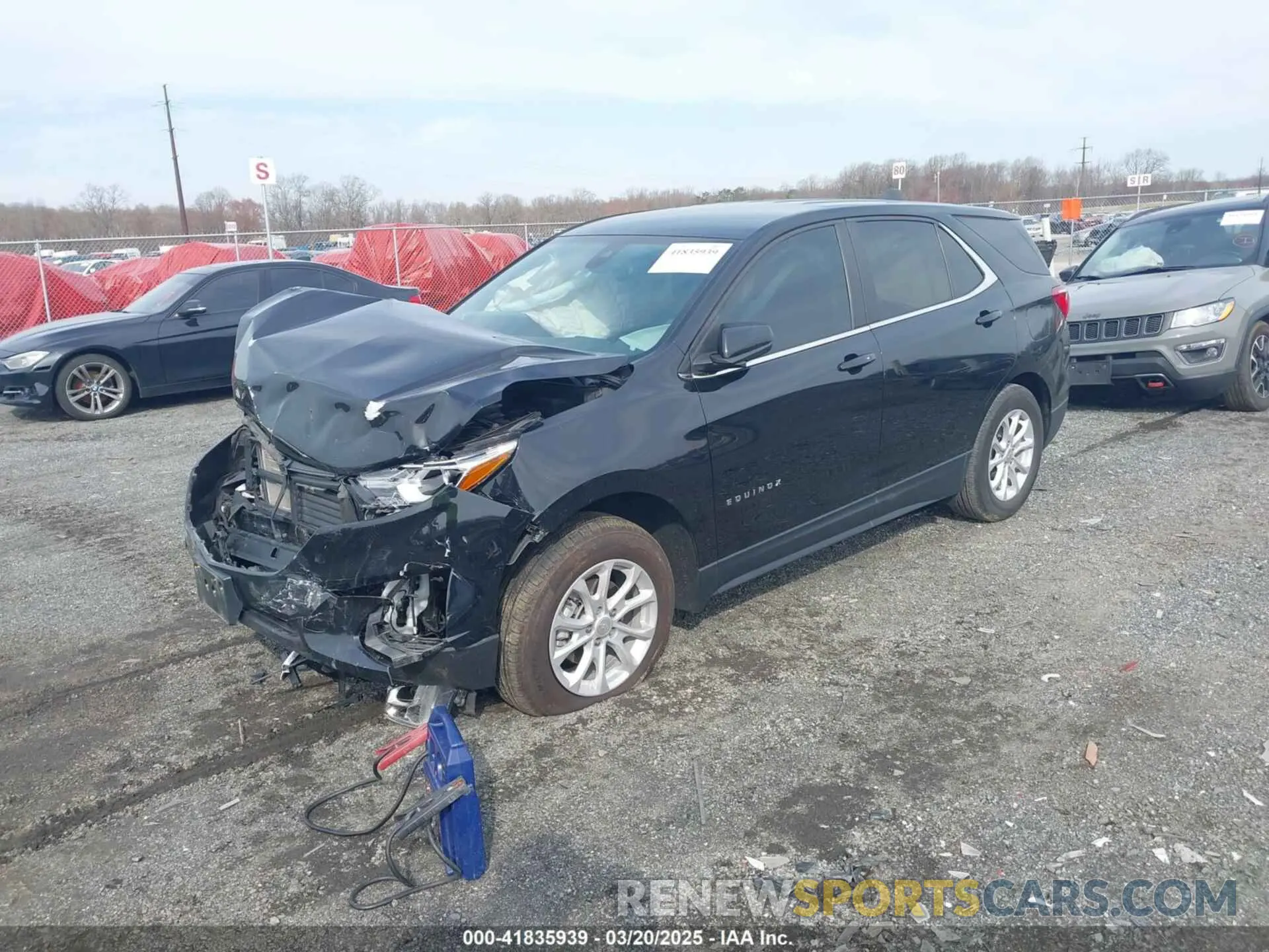 2 fotografías del automóvil dañado 3GNAXKEV7ML344411 CHEVROLET EQUINOX 2021