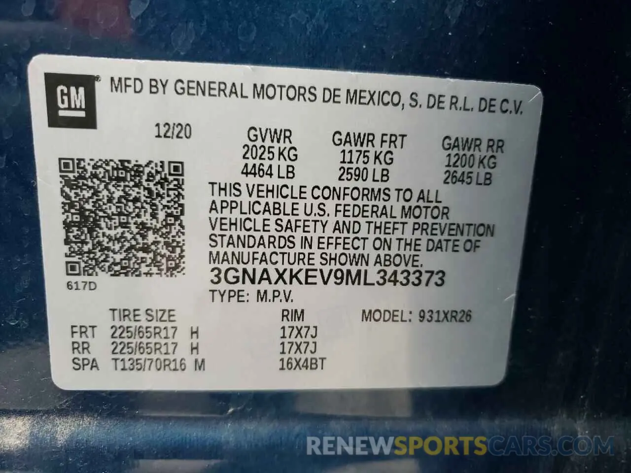 14 fotografías del automóvil dañado 3GNAXKEV9ML343373 CHEVROLET EQUINOX 2021