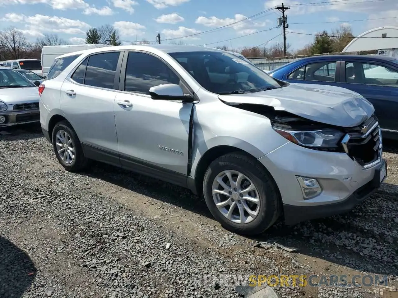 4 fotografías del automóvil dañado 3GNAXUEV3ML347933 CHEVROLET EQUINOX 2021
